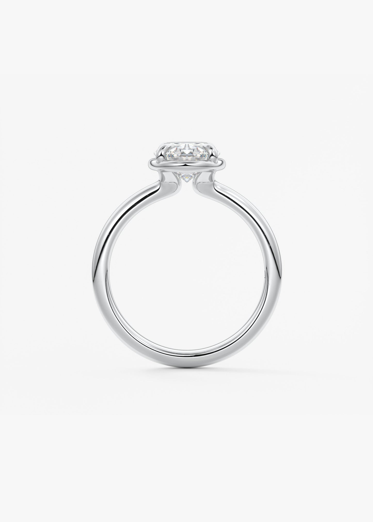Oval Solitaire With Raised Basket Gallery Lab Grown Diamond Engagement Ring