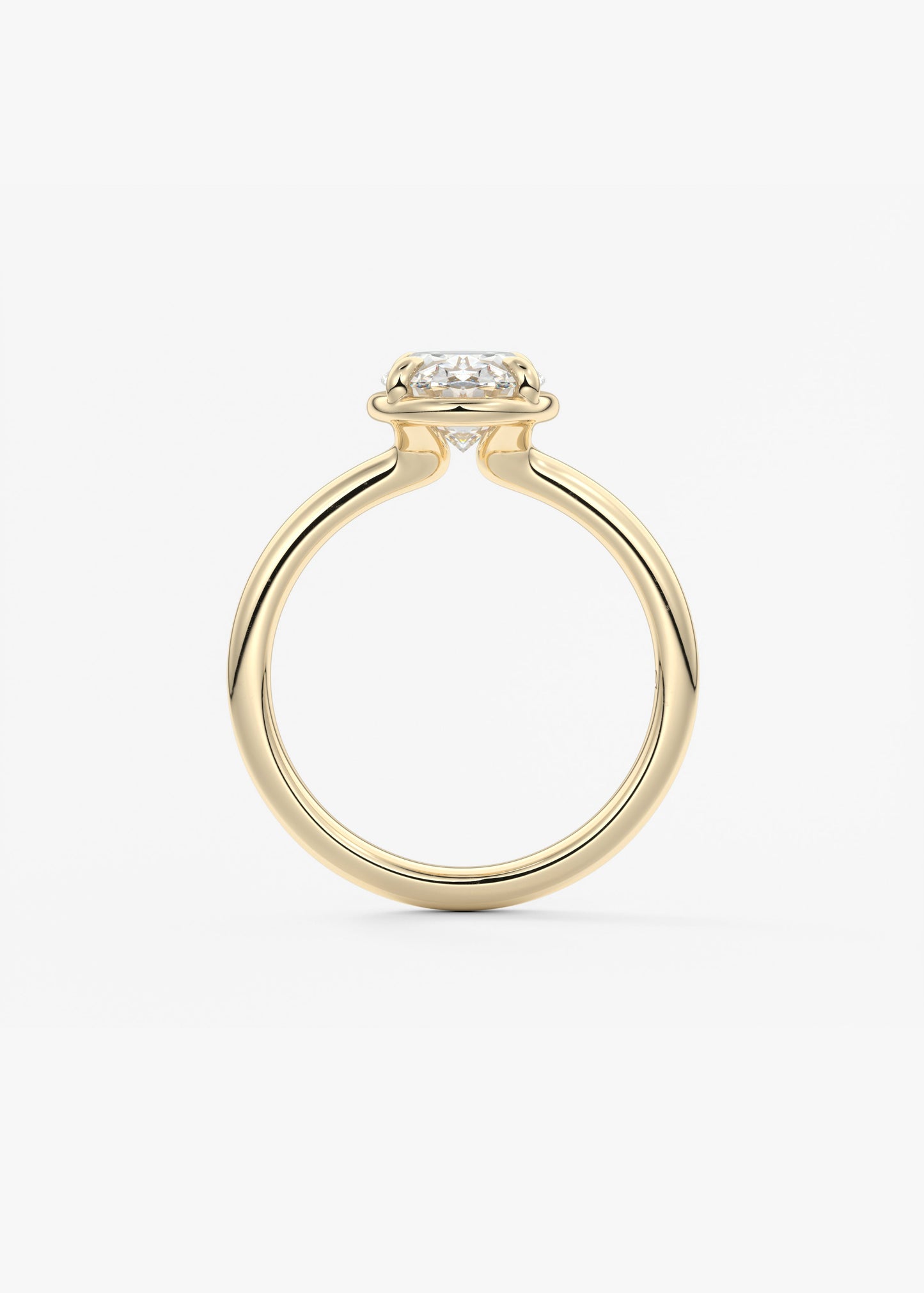 Oval Solitaire With Raised Basket Gallery Lab Grown Diamond Engagement Ring