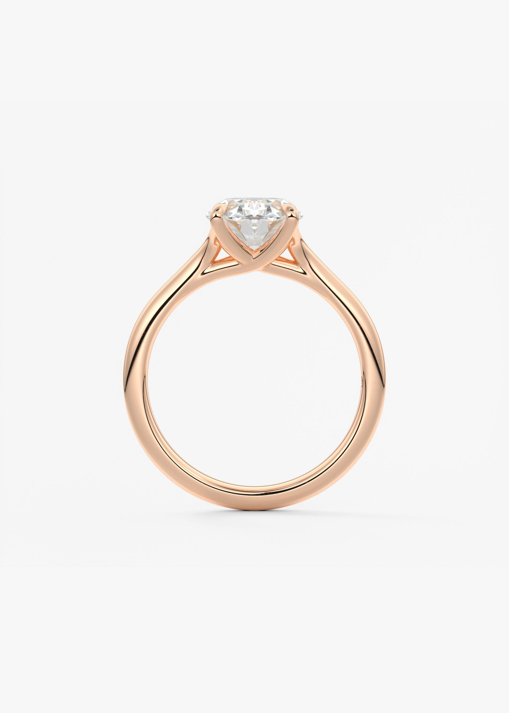 Oval Solitaire With Raised Basket Gallery Lab Grown Diamond Engagement Ring