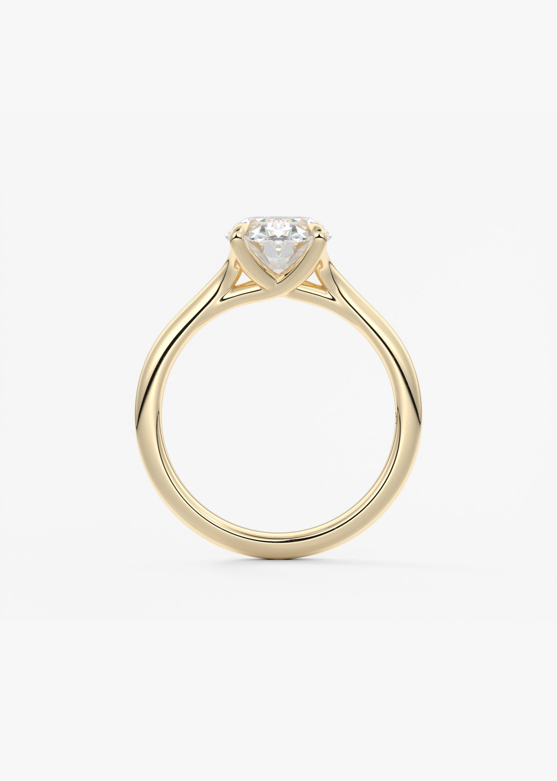 Oval Solitaire With Raised Basket Gallery Lab Grown Diamond Engagement Ring
