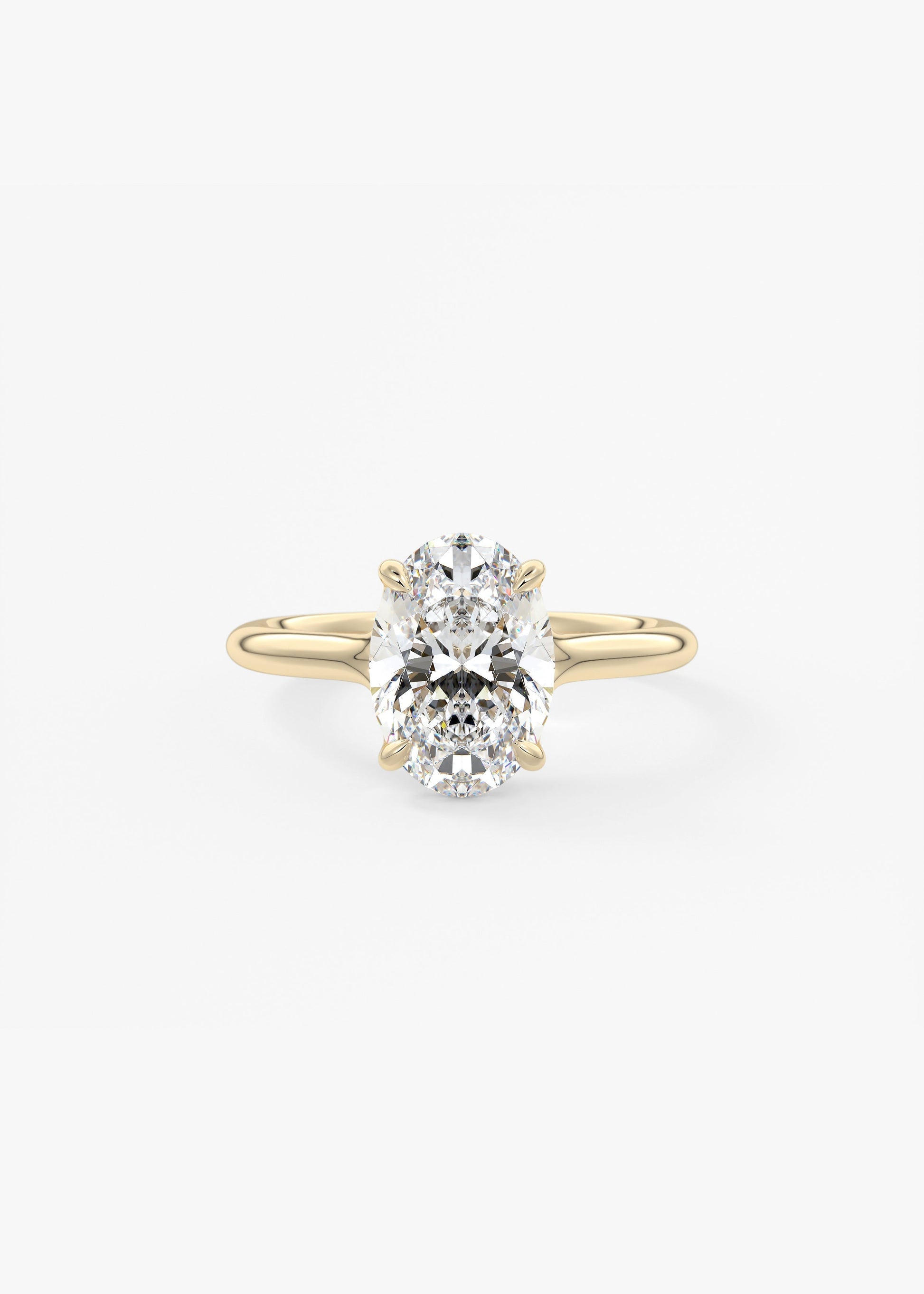 Oval Solitaire With Raised Basket Gallery Lab Grown Diamond Engagement Ring