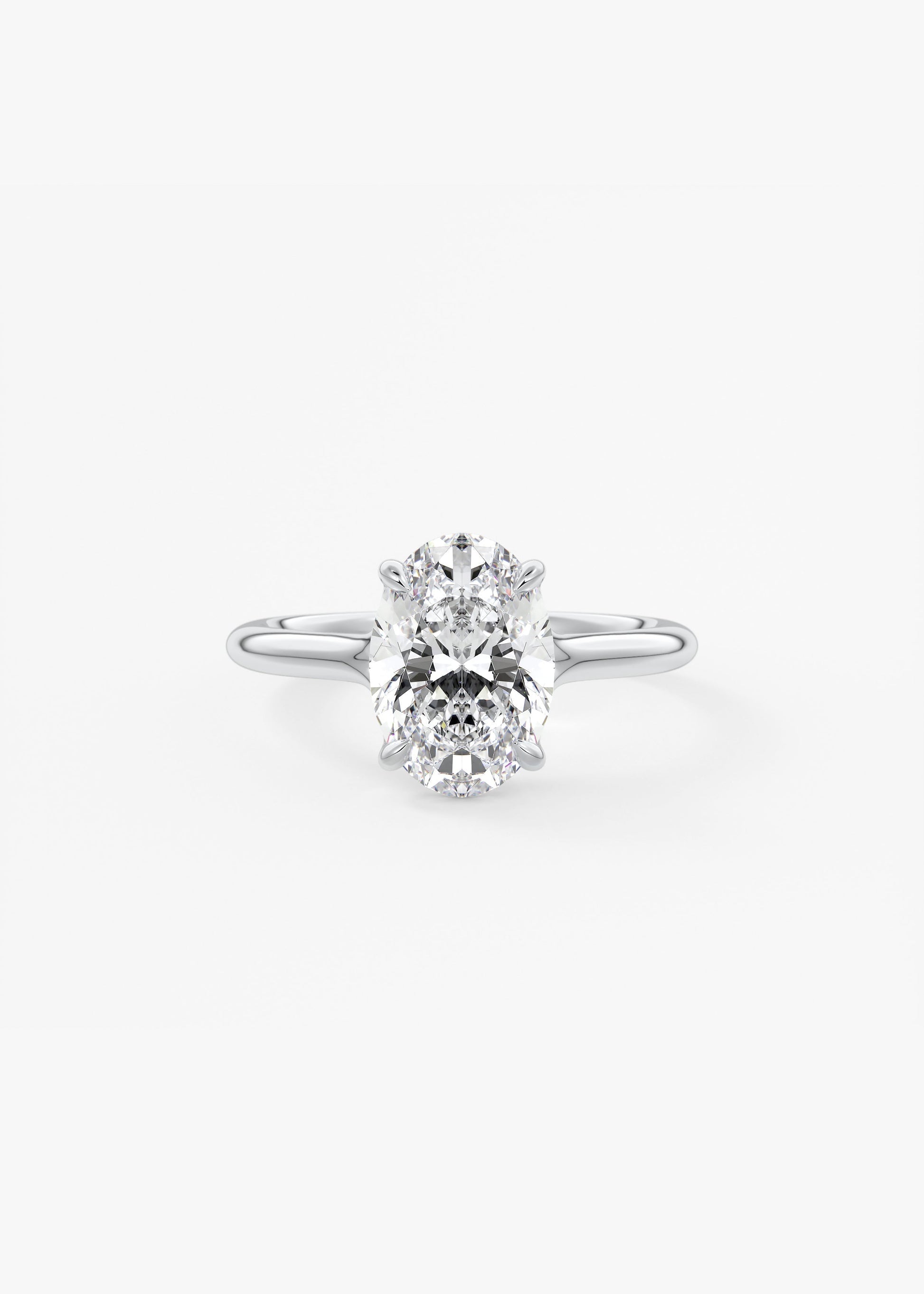 Oval Solitaire With Raised Basket Gallery Lab Grown Diamond Engagement Ring