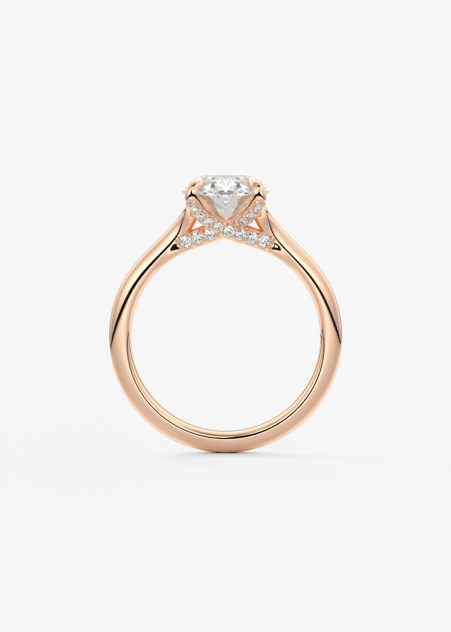 Oval Solitaire With Raised Basket Gallery Lab Grown Diamond Engagement Ring