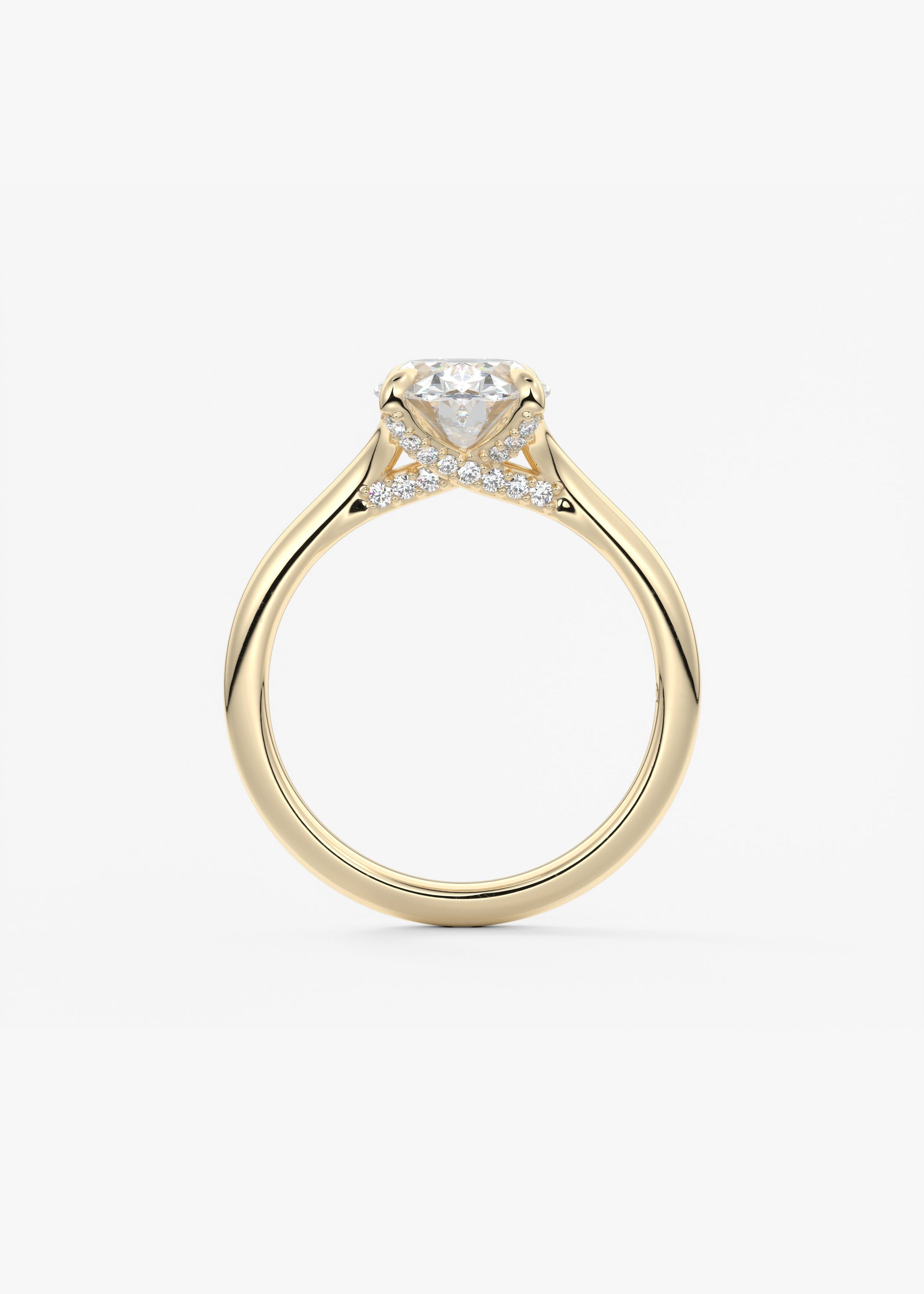Oval Solitaire With Raised Basket Gallery Lab Grown Diamond Engagement Ring