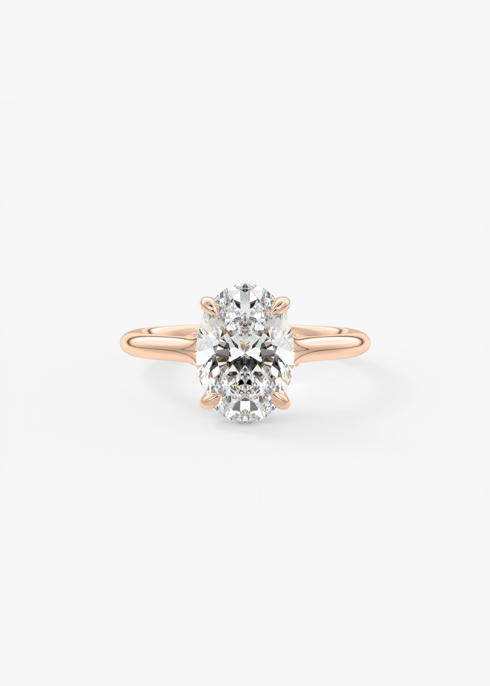 Oval Solitaire With Raised Basket Gallery Lab Grown Diamond Engagement Ring