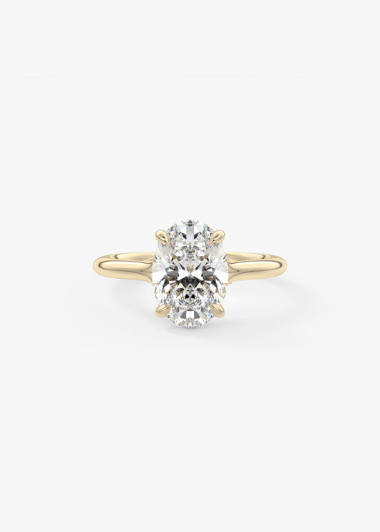 Oval Solitaire With Raised Basket Gallery Lab Grown Diamond Engagement Ring