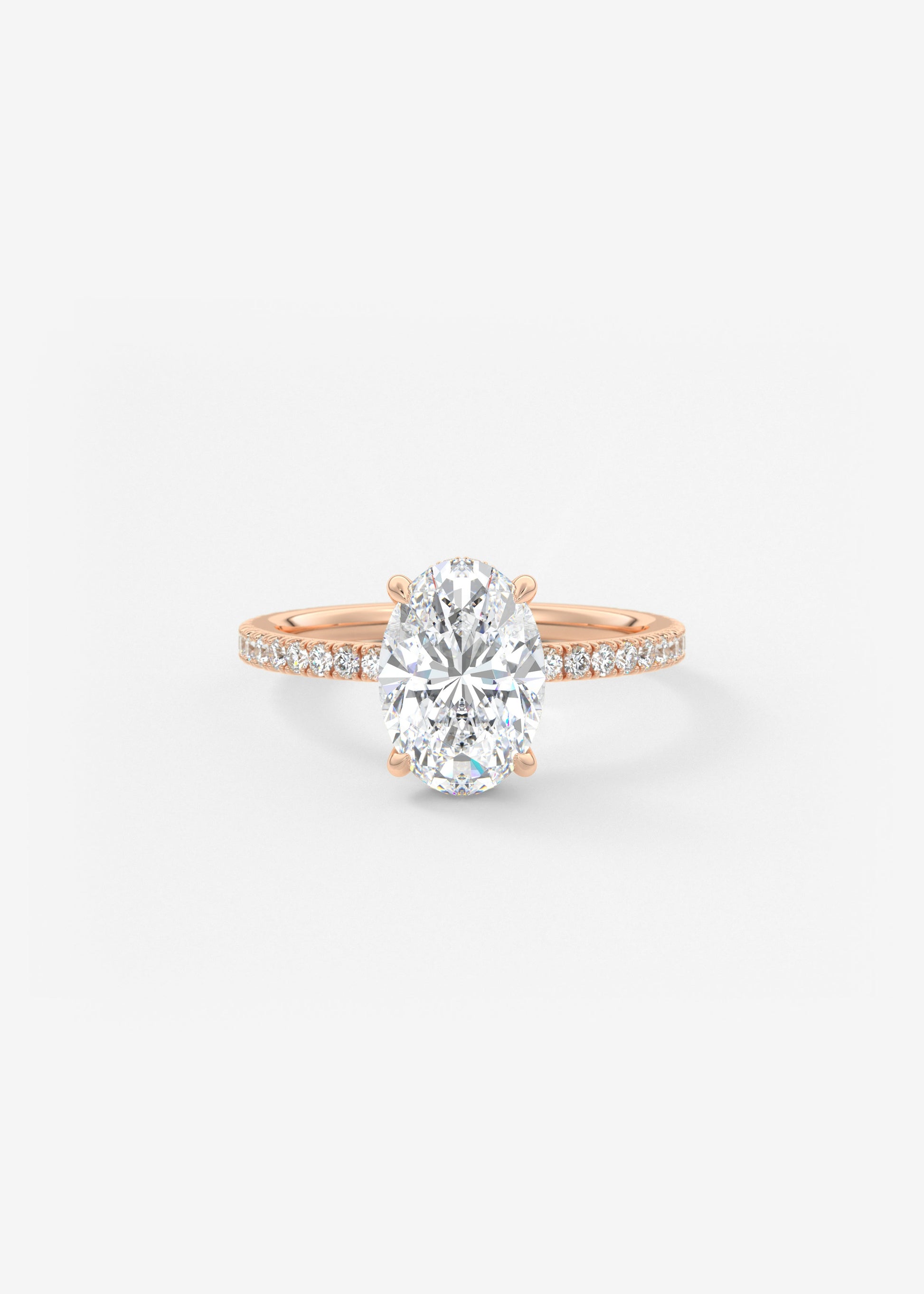 Oval Solitaire With Raised Basket Gallery Lab Grown Diamond Engagement Ring
