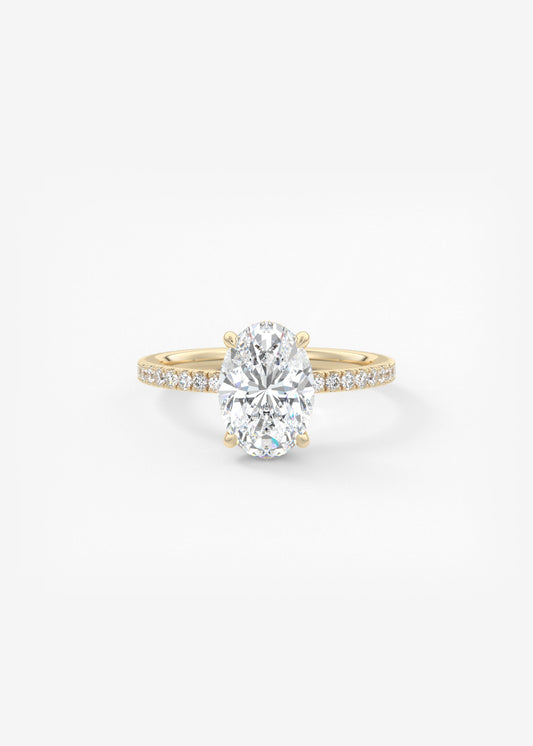 Oval Solitaire With Raised Basket Gallery Lab Grown Diamond Engagement Ring