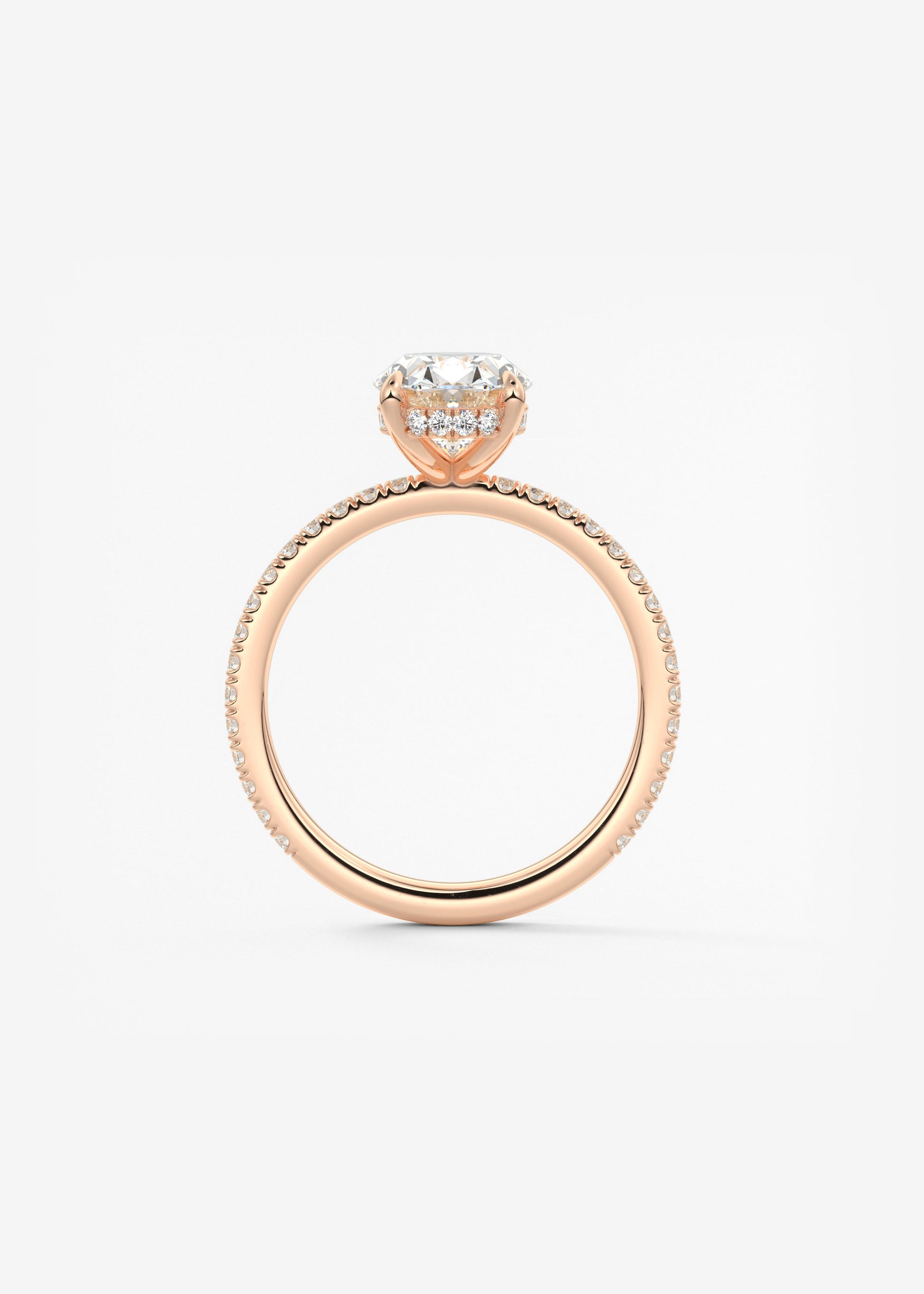 Oval Solitaire With Raised Basket Gallery Lab Grown Diamond Engagement Ring
