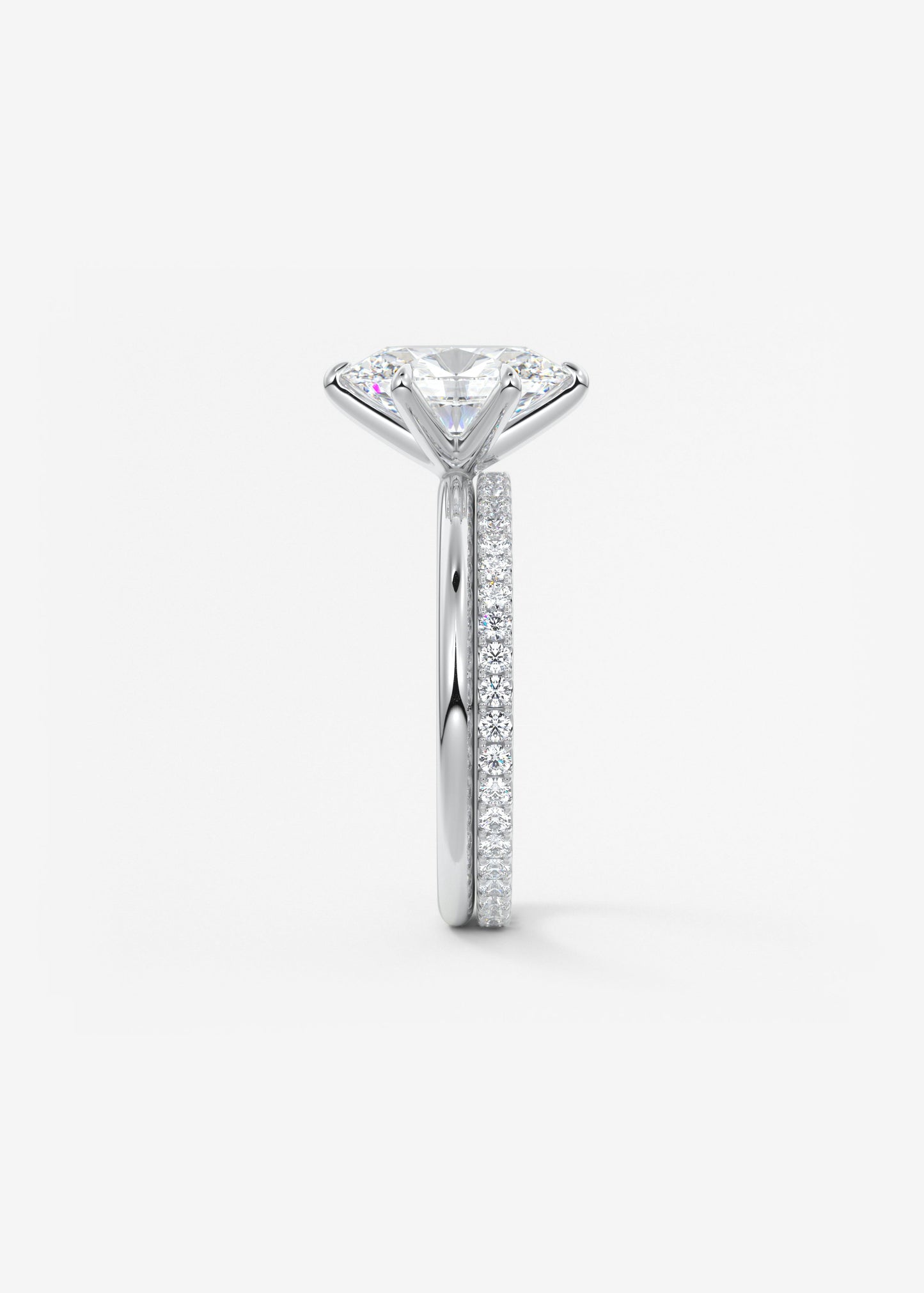 Oval Solitaire With Raised Basket Gallery Lab Grown Diamond Engagement Ring