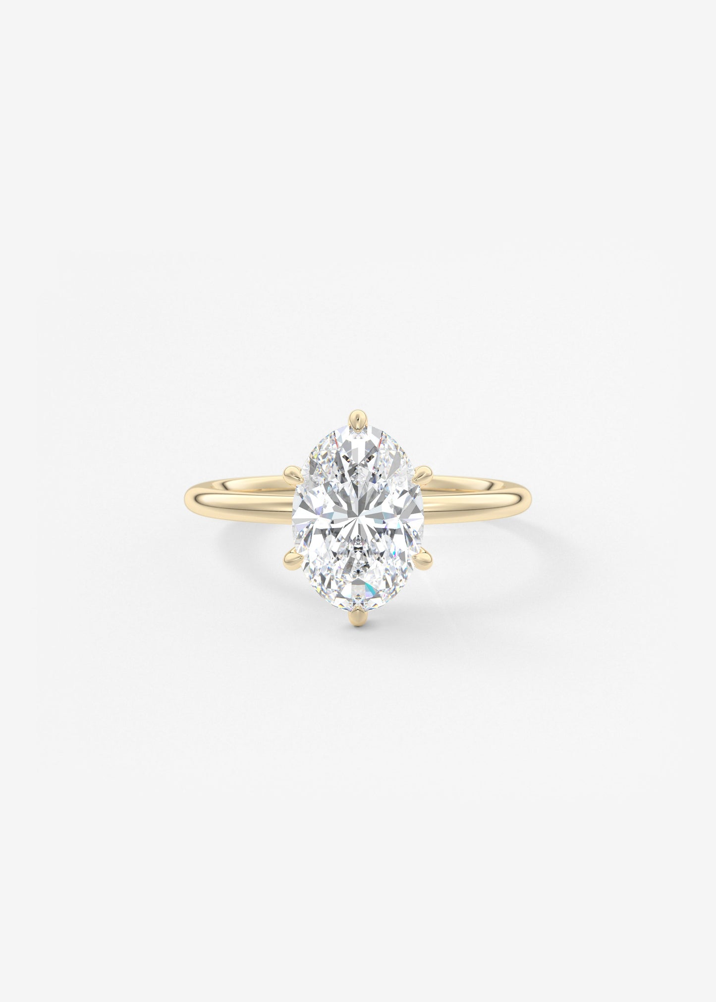 Oval Solitaire With Raised Basket Gallery Lab Grown Diamond Engagement Ring