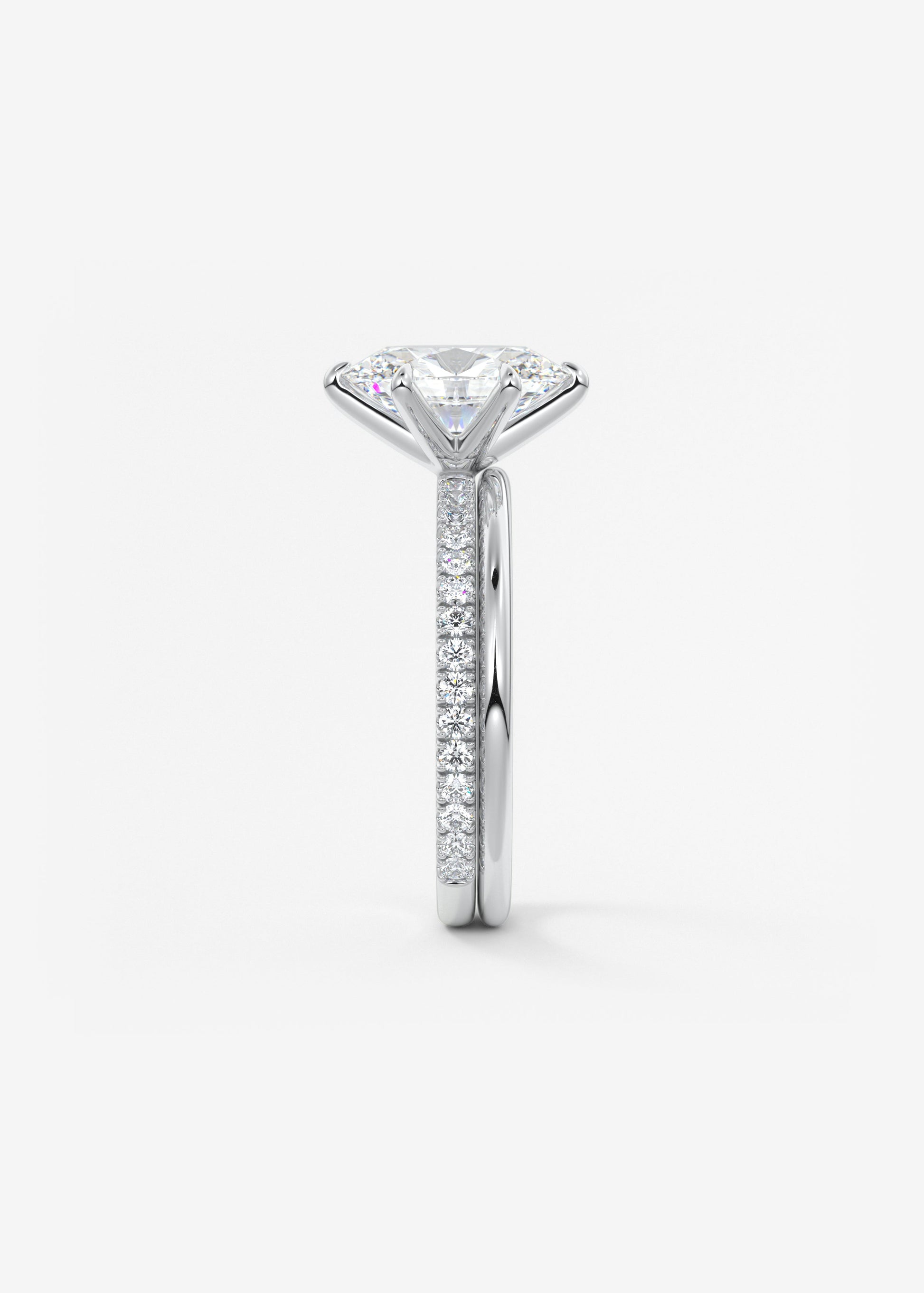 Oval Solitaire With Raised Basket Gallery Lab Grown Diamond Engagement Ring