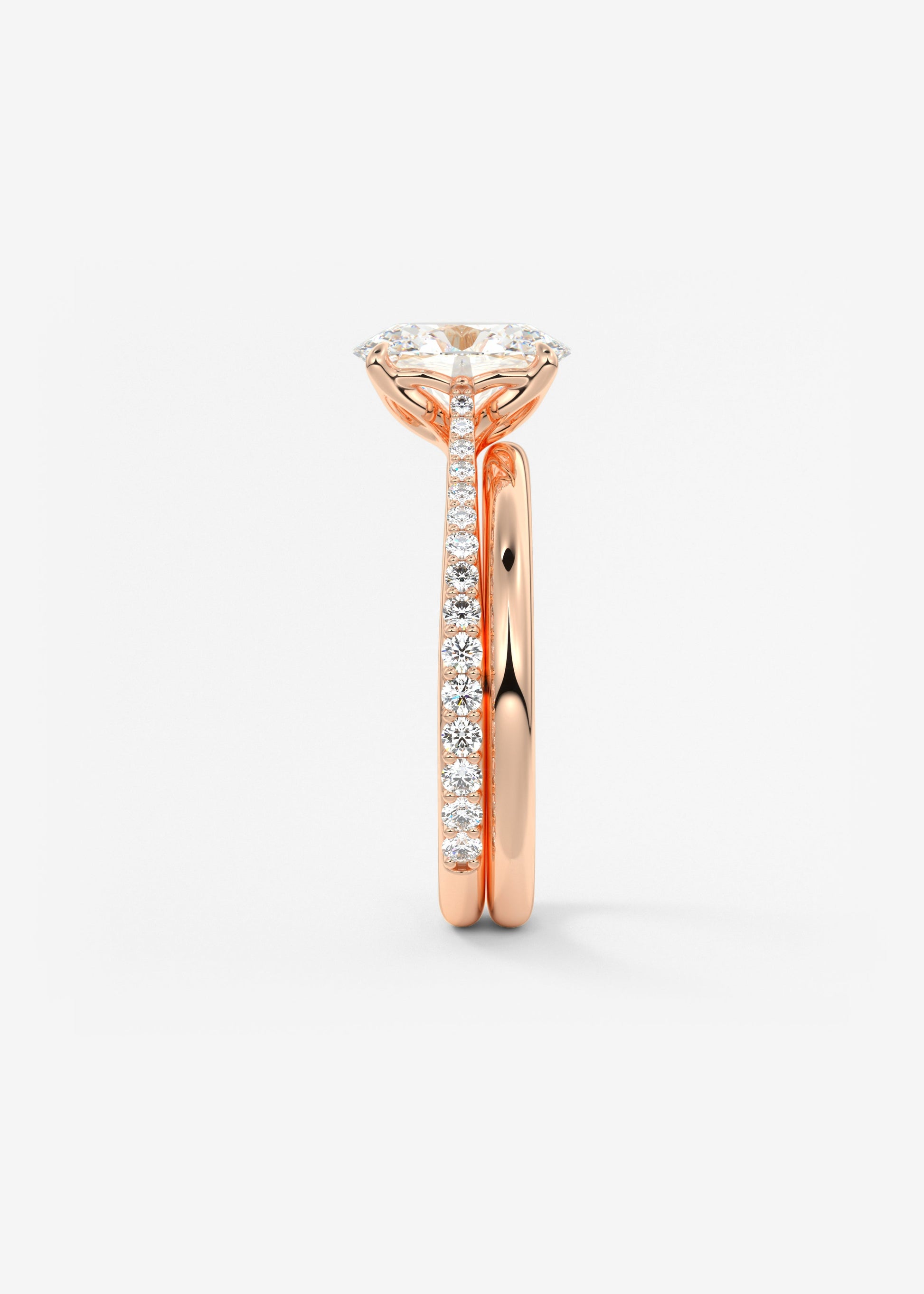 Oval Solitaire With Raised Basket Gallery Lab Grown Diamond Engagement Ring