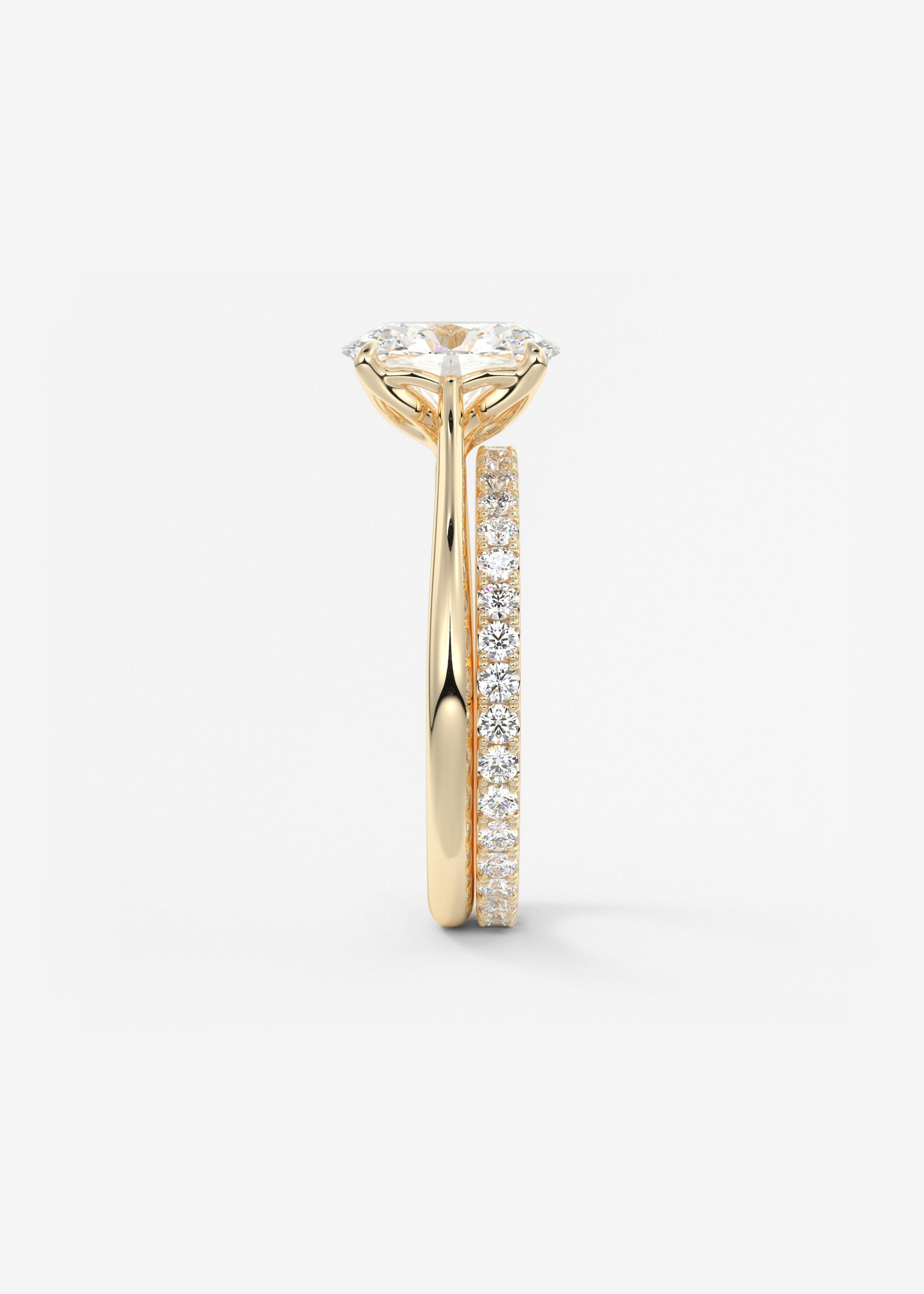 Oval Solitaire With Raised Basket Gallery Lab Grown Diamond Engagement Ring