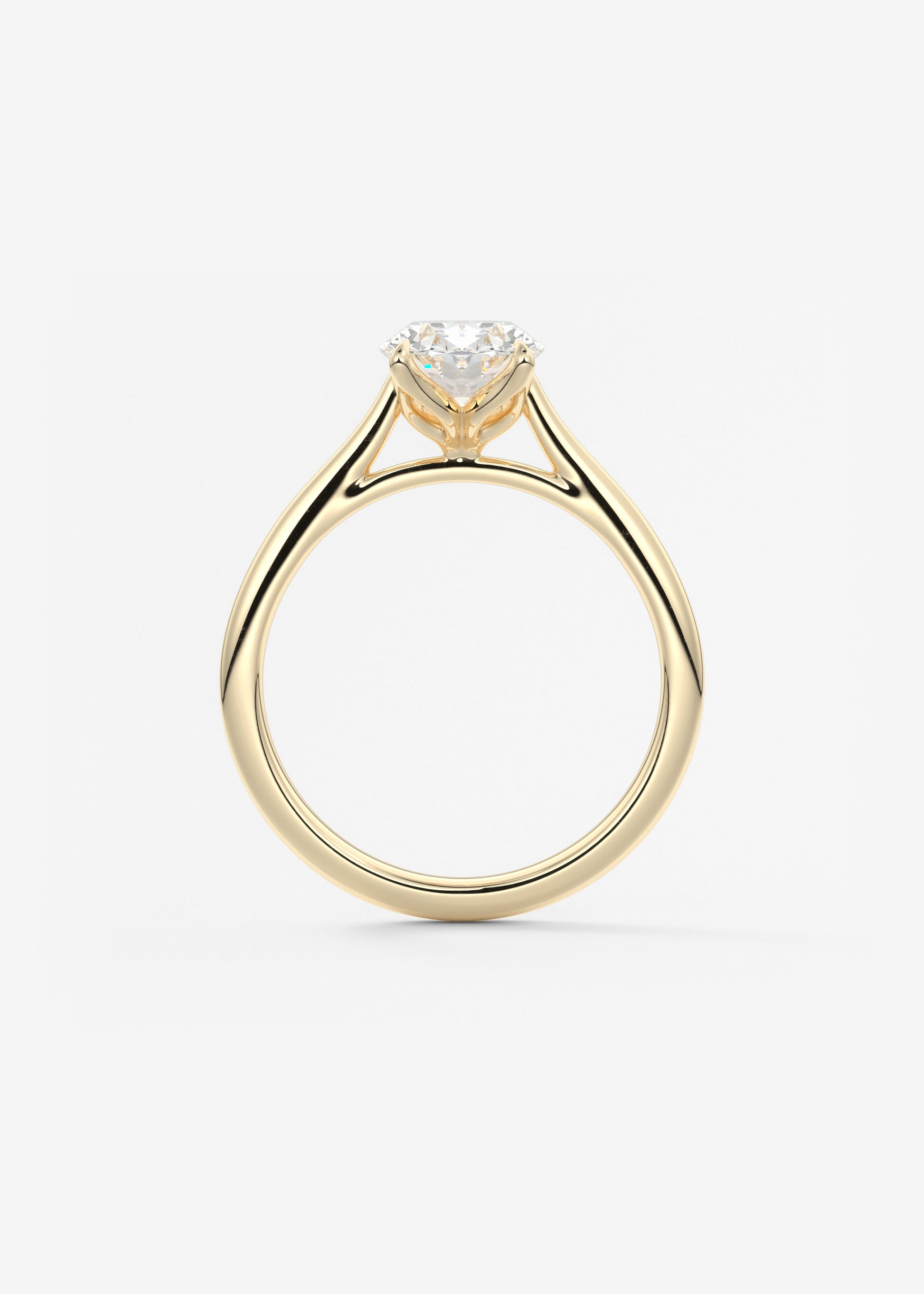Oval Solitaire With Raised Basket Gallery Lab Grown Diamond Engagement Ring