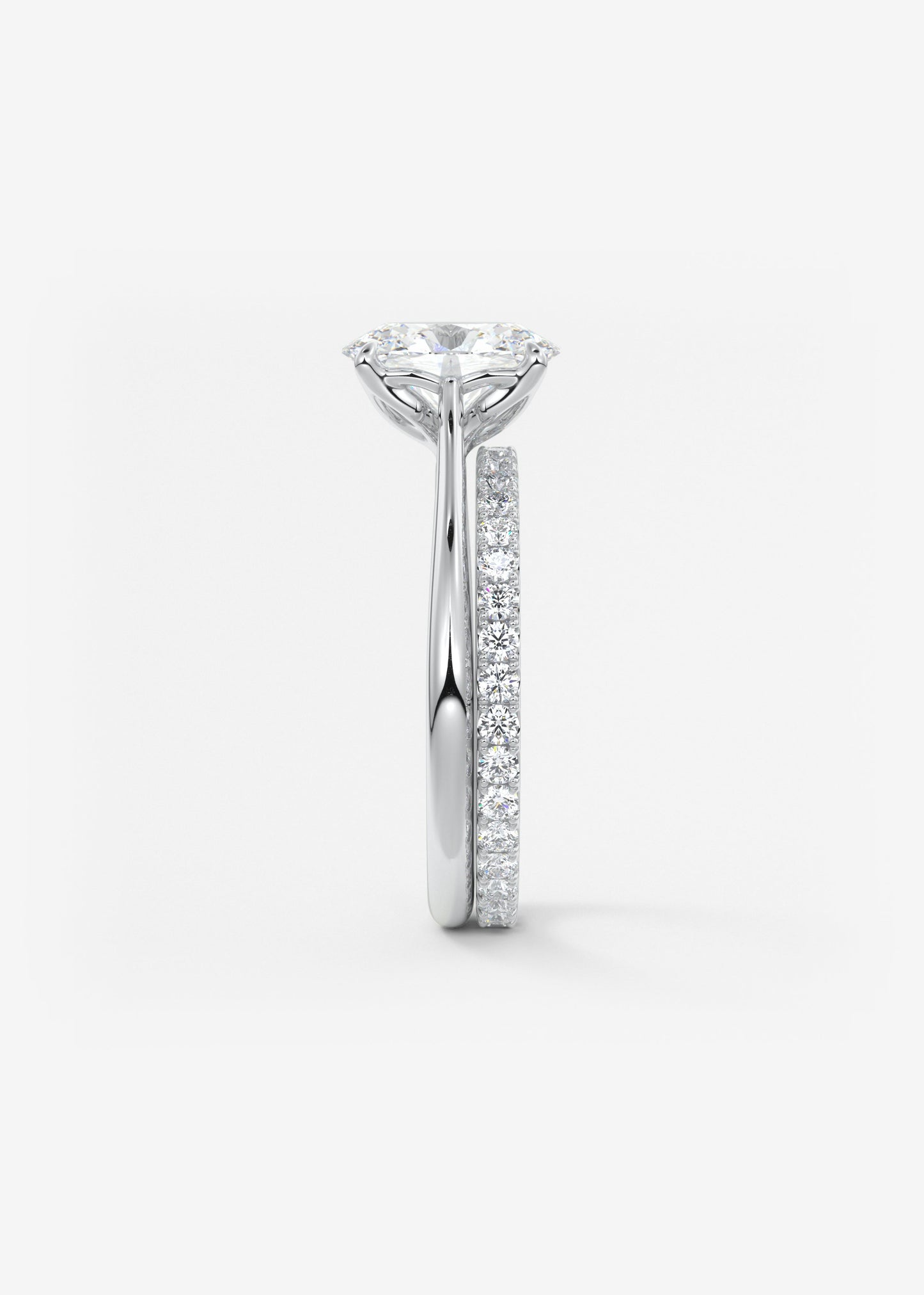 Oval Solitaire With Raised Basket Gallery Lab Grown Diamond Engagement Ring