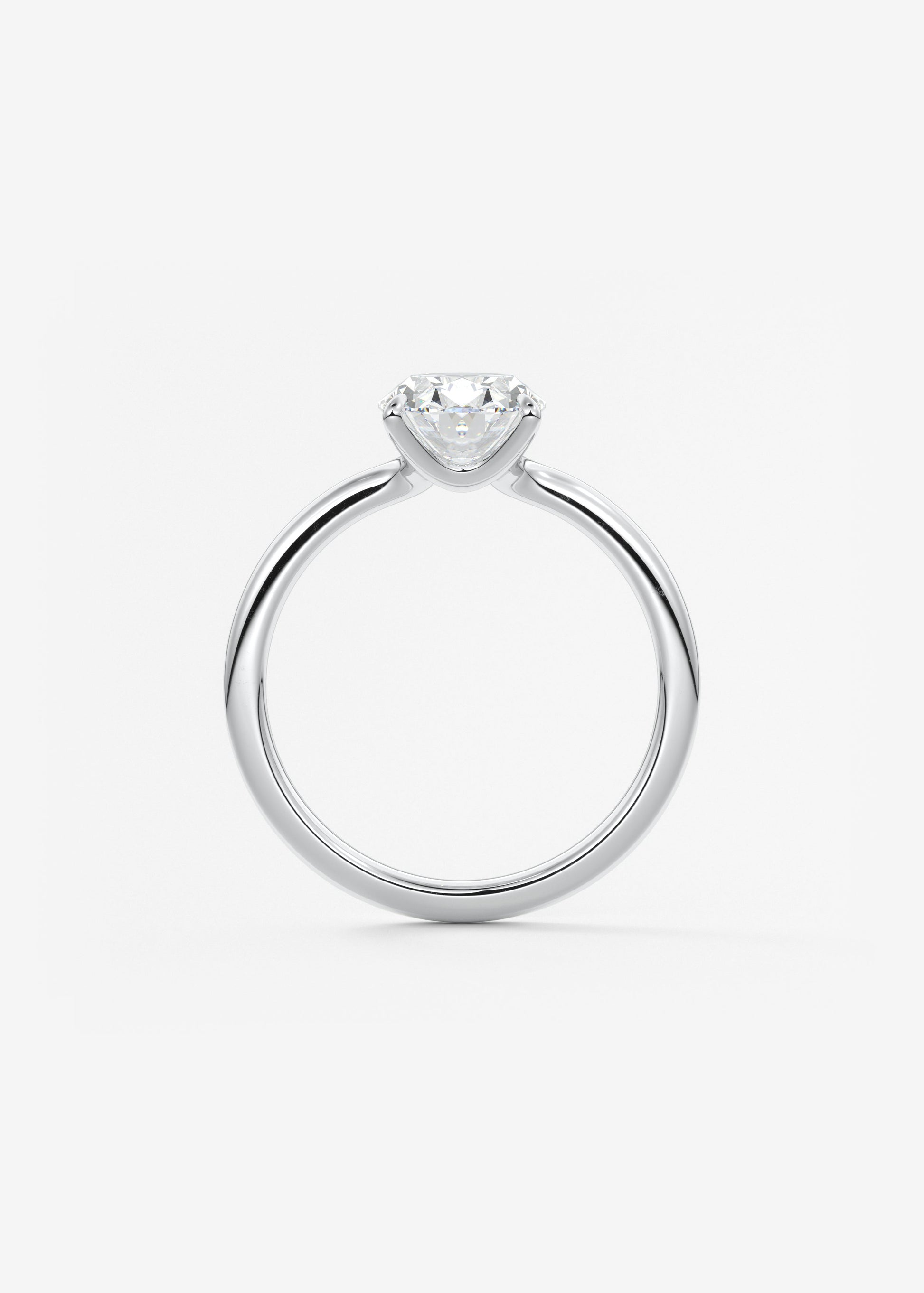 Oval Solitaire With Raised Basket Gallery Lab Grown Diamond Engagement Ring
