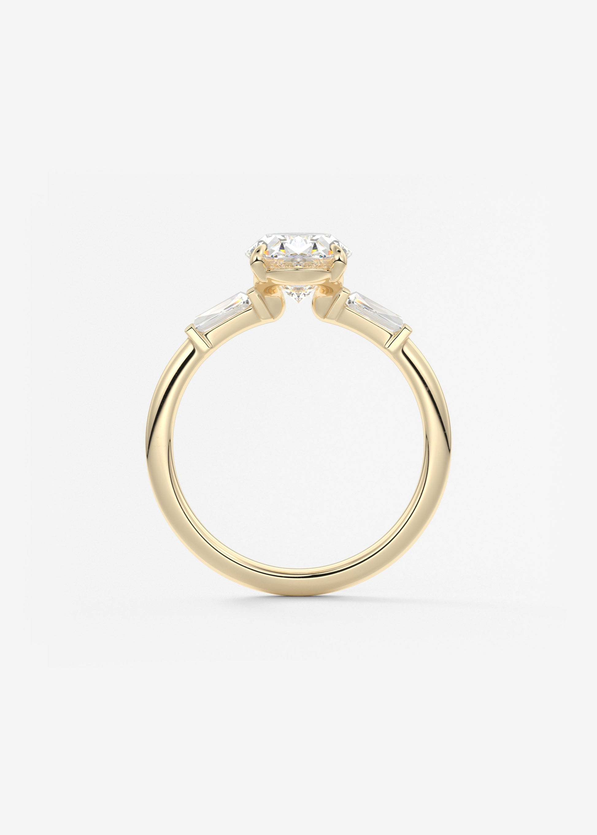 Oval Solitaire With Raised Basket Gallery Lab Grown Diamond Engagement Ring