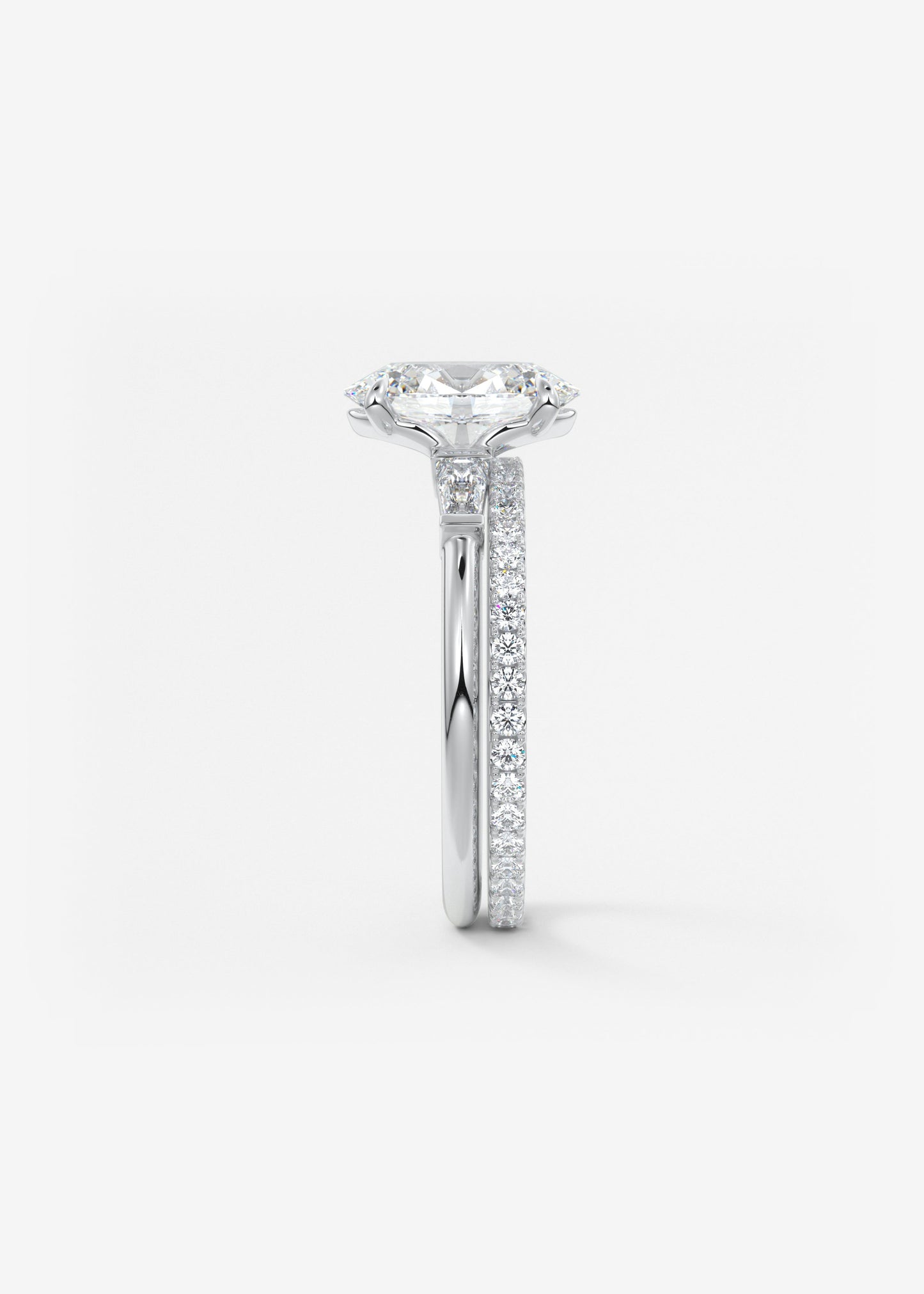 Oval Solitaire With Raised Basket Gallery Lab Grown Diamond Engagement Ring