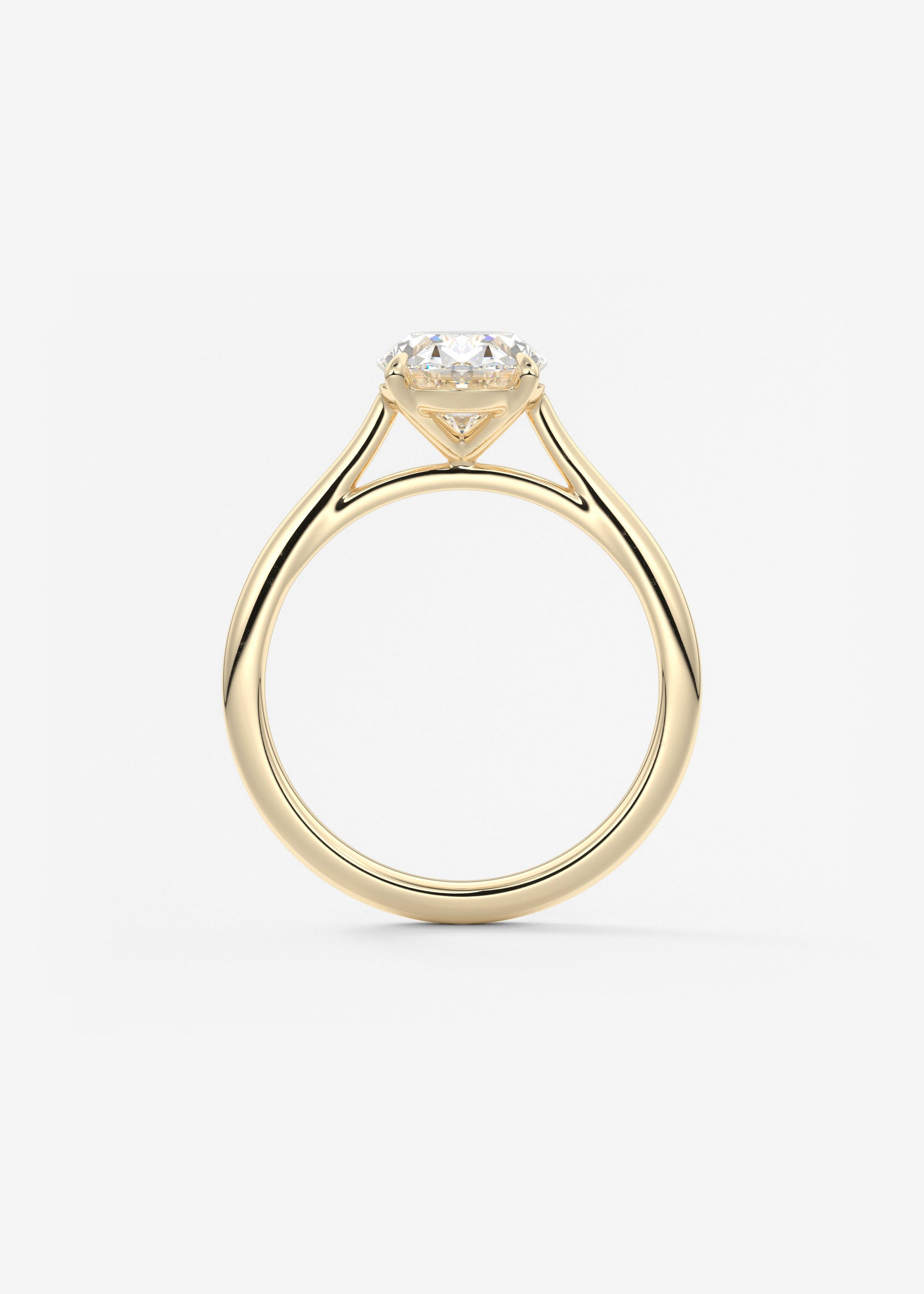 Oval Solitaire With Raised Basket Gallery Lab Grown Diamond Engagement Ring