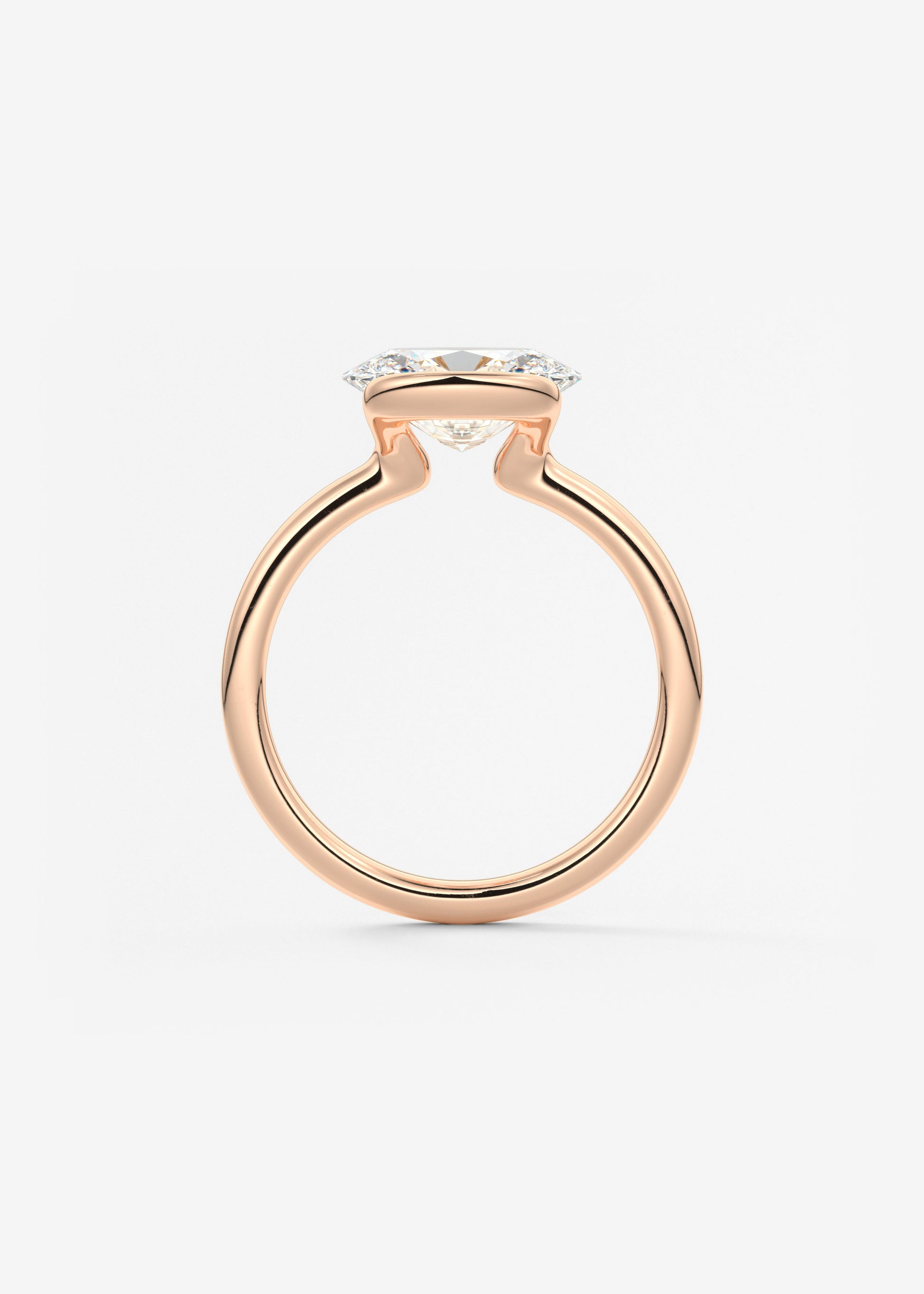 Oval Solitaire With Raised Basket Gallery Lab Grown Diamond Engagement Ring