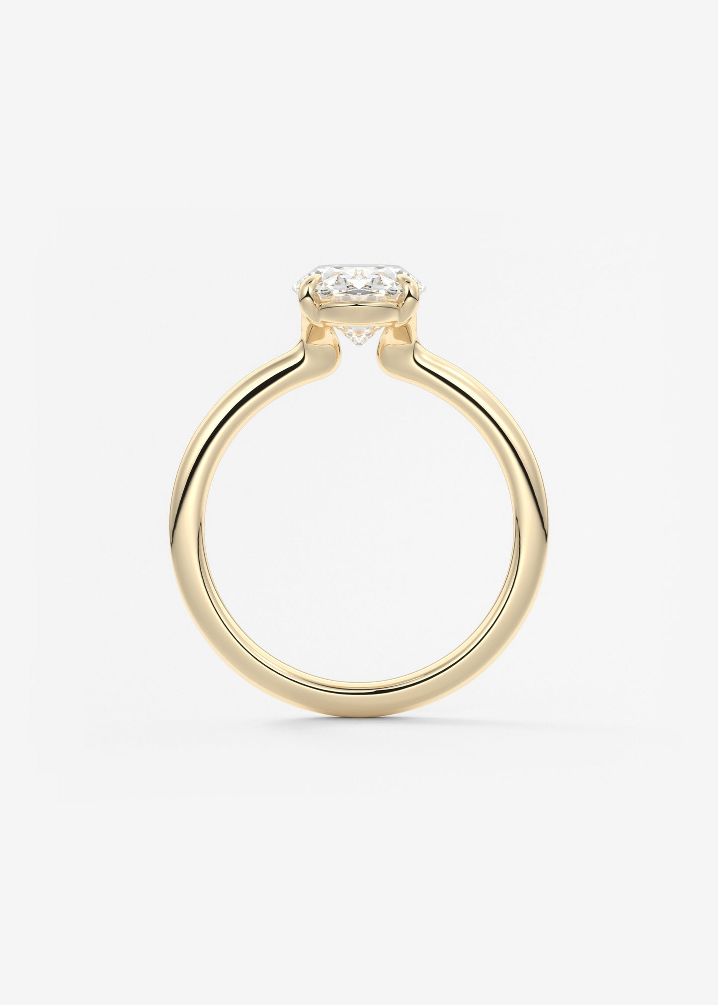 Oval Solitaire With Raised Basket Gallery Lab Grown Diamond Engagement Ring