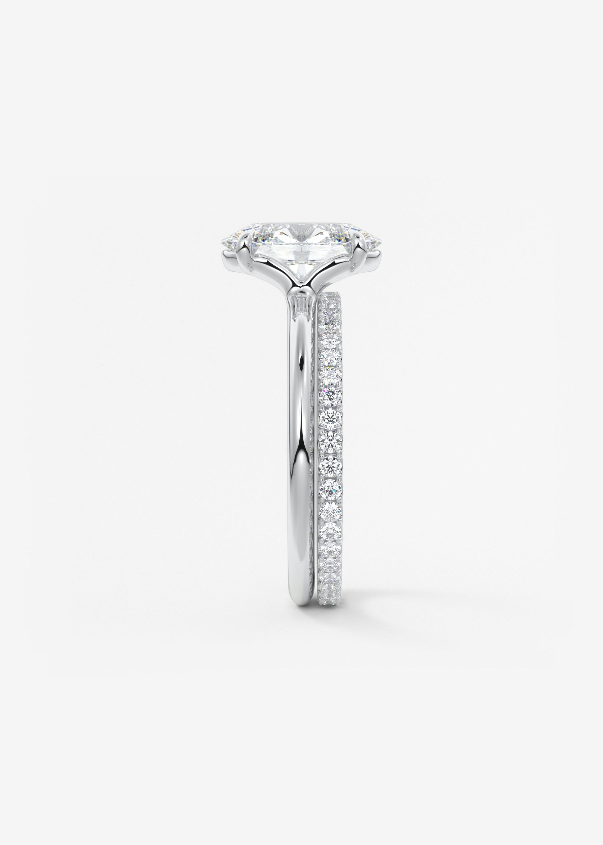 Oval Solitaire With Raised Basket Gallery Lab Grown Diamond Engagement Ring