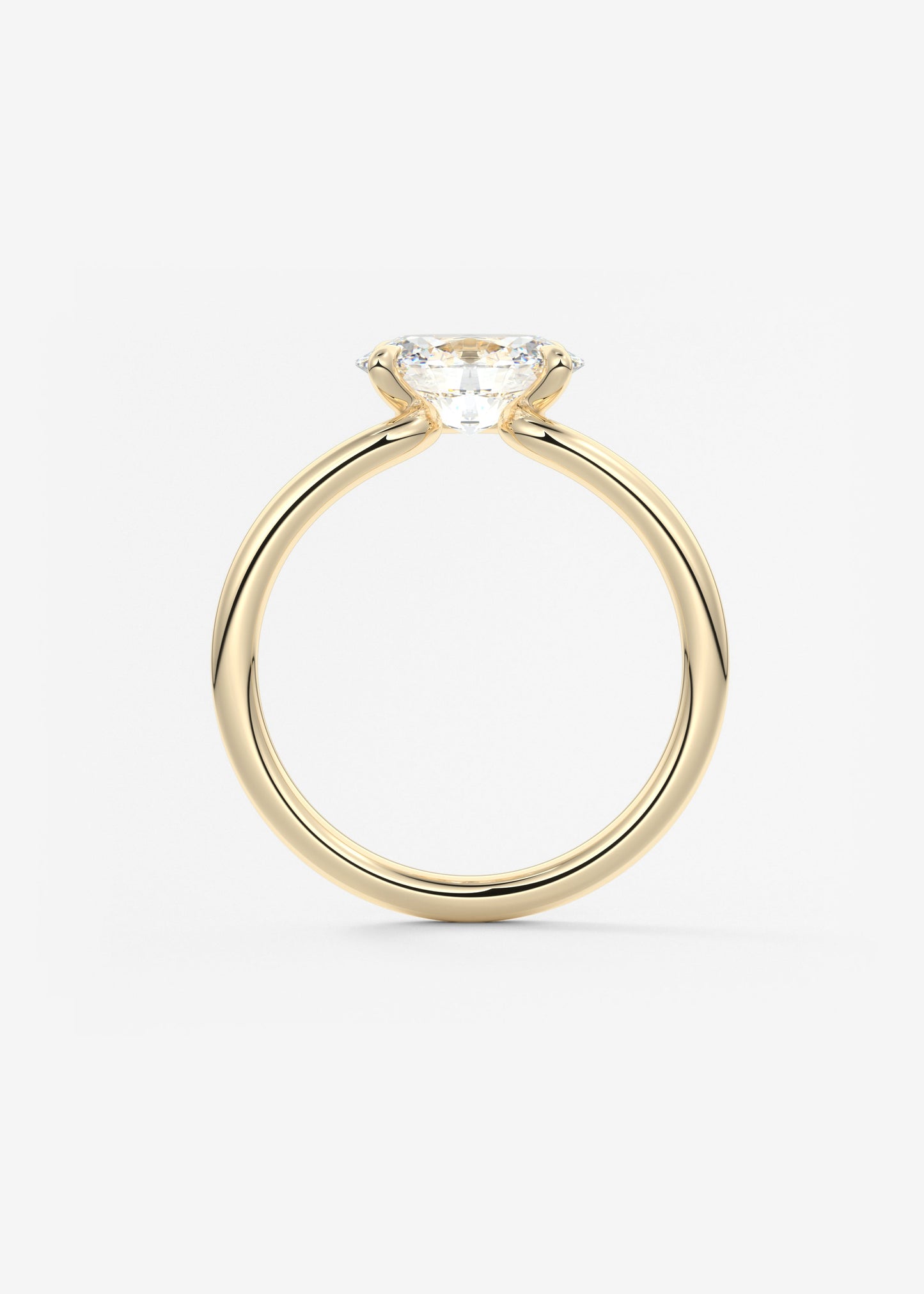 Oval Solitaire With Raised Basket Gallery Lab Grown Diamond Engagement Ring