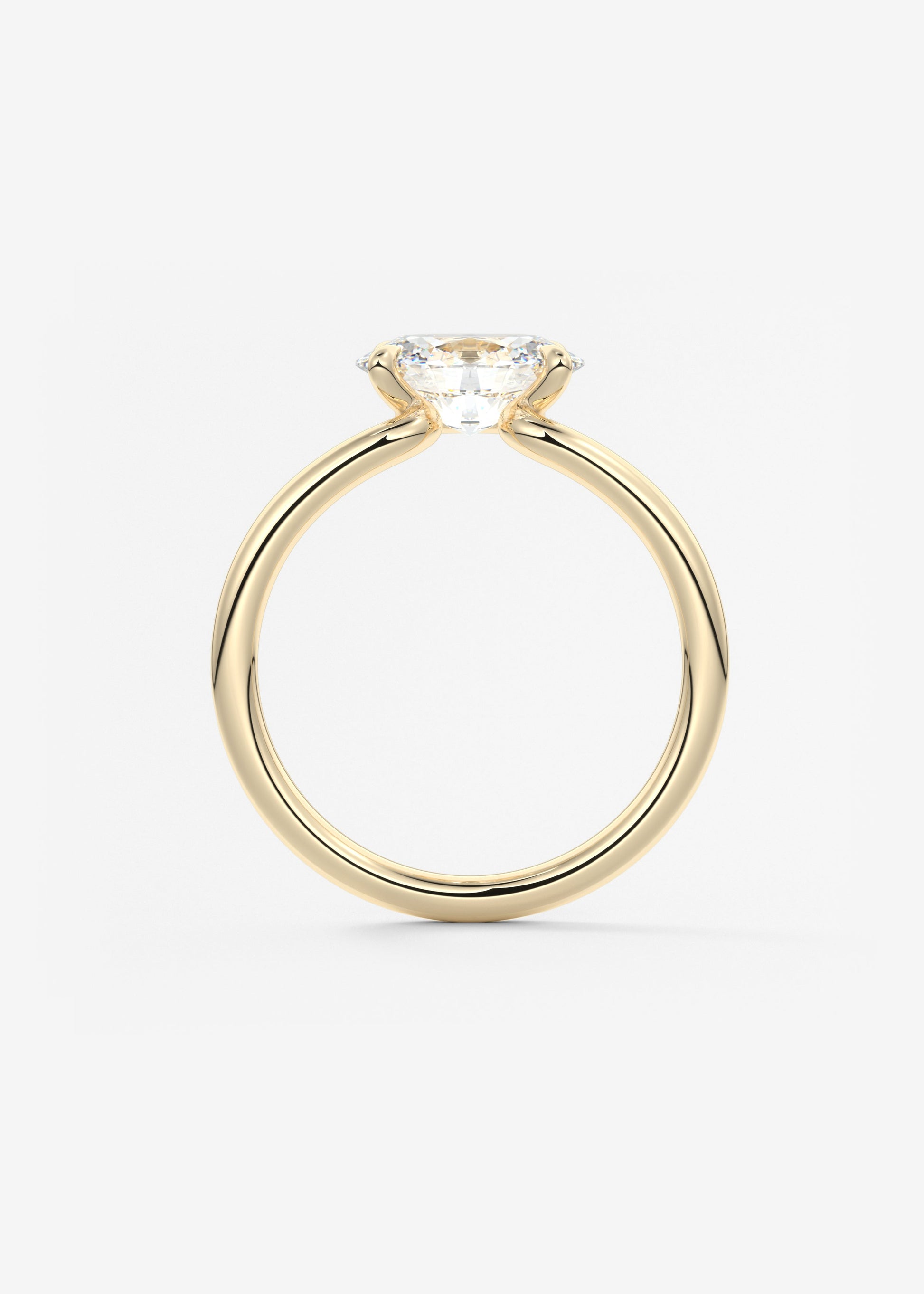 Oval Solitaire With Raised Basket Gallery Lab Grown Diamond Engagement Ring