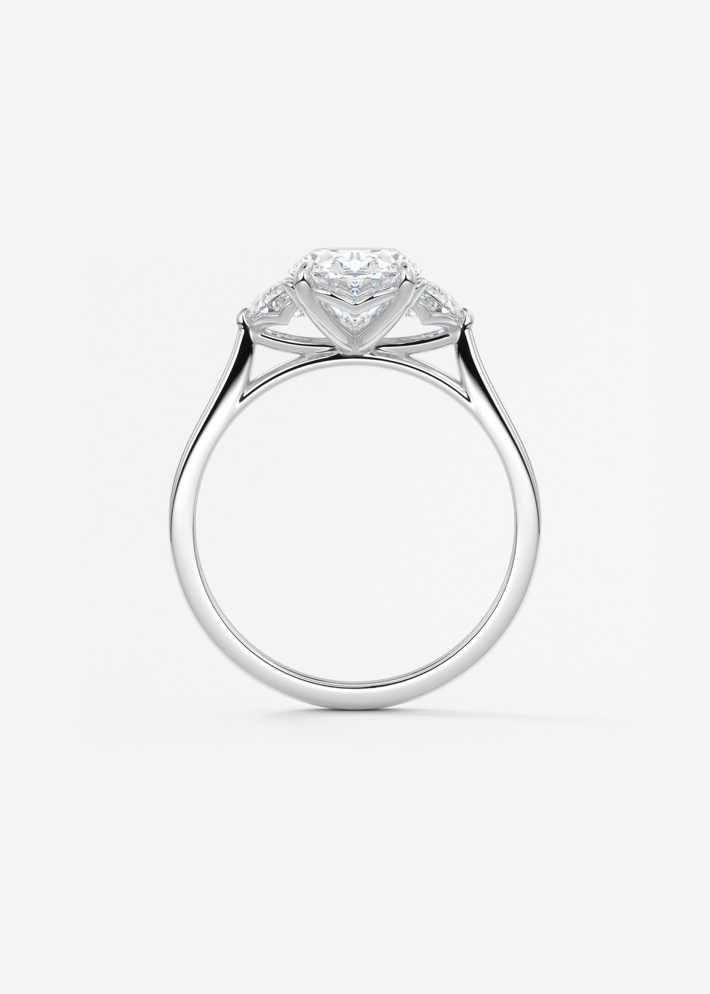 Oval Solitaire With Raised Basket Gallery Lab Grown Diamond Engagement Ring