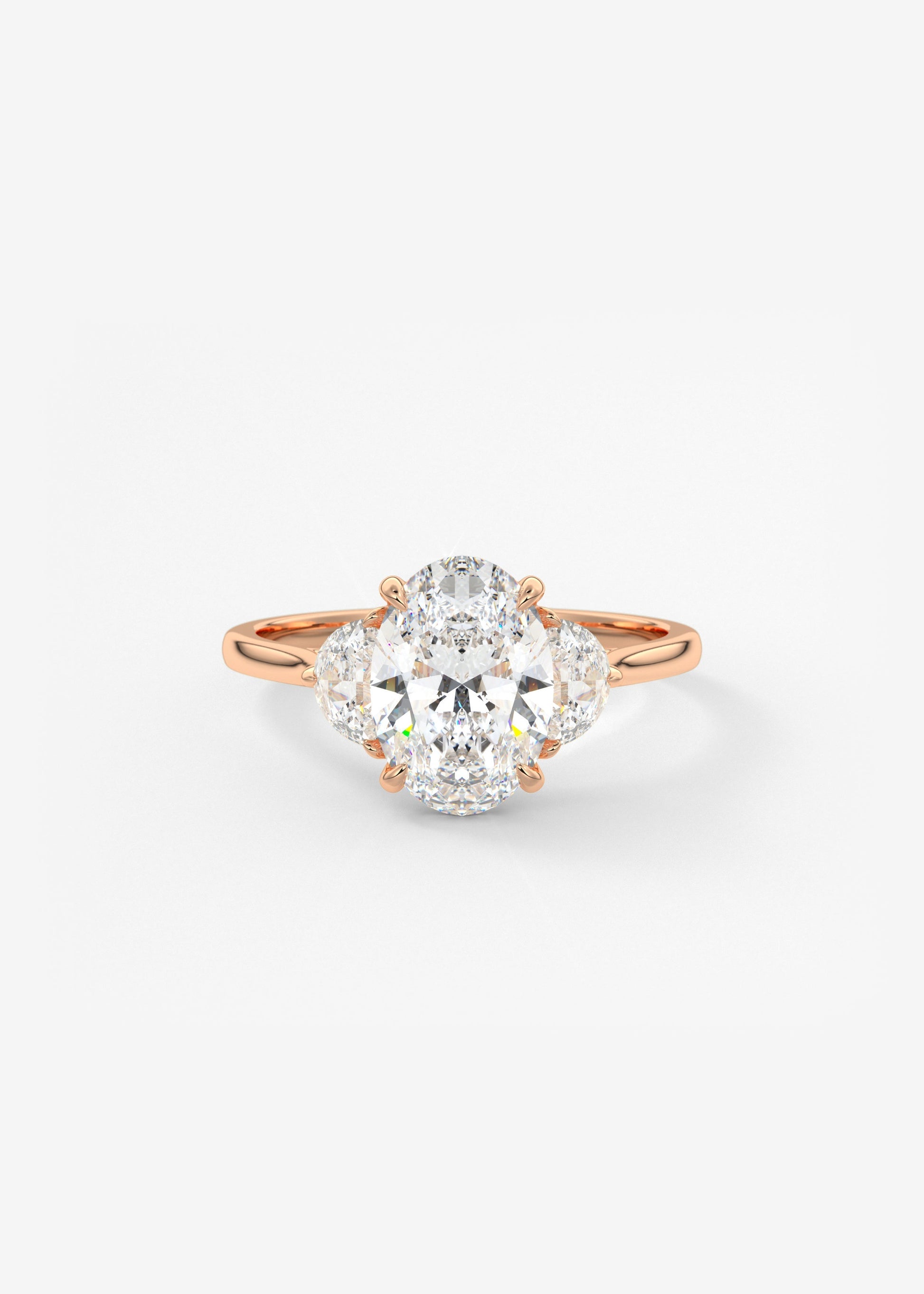 Oval Solitaire With Raised Basket Gallery Lab Grown Diamond Engagement Ring
