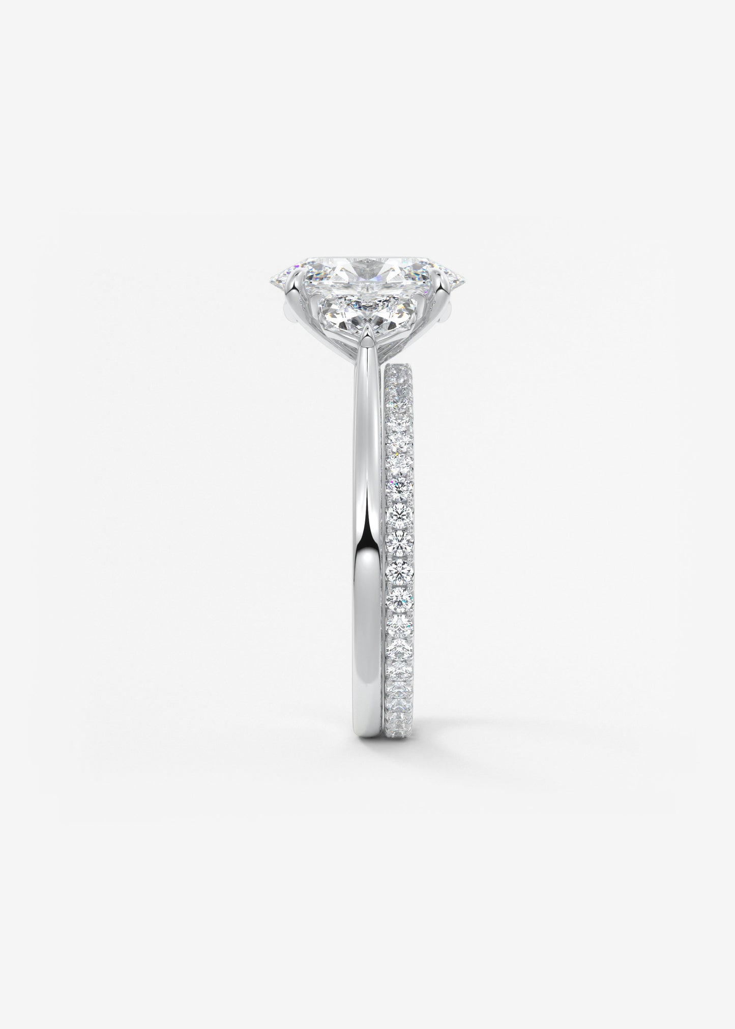 Oval Solitaire With Raised Basket Gallery Lab Grown Diamond Engagement Ring