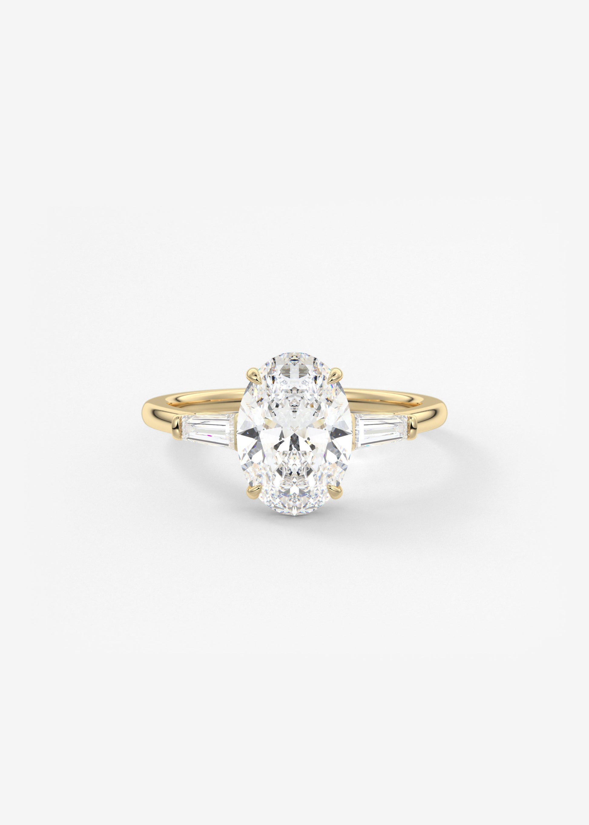 Oval Solitaire With Raised Basket Gallery Lab Grown Diamond Engagement Ring