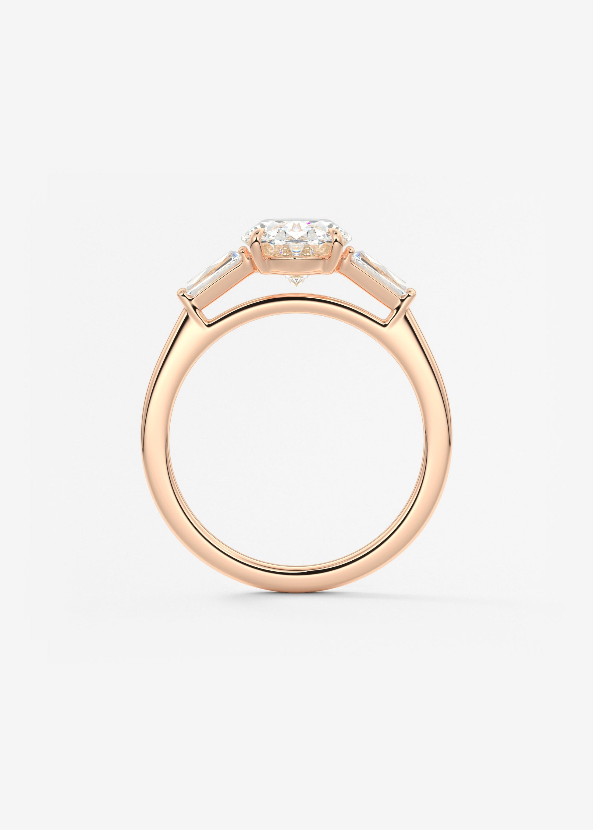Oval Solitaire With Raised Basket Gallery Lab Grown Diamond Engagement Ring