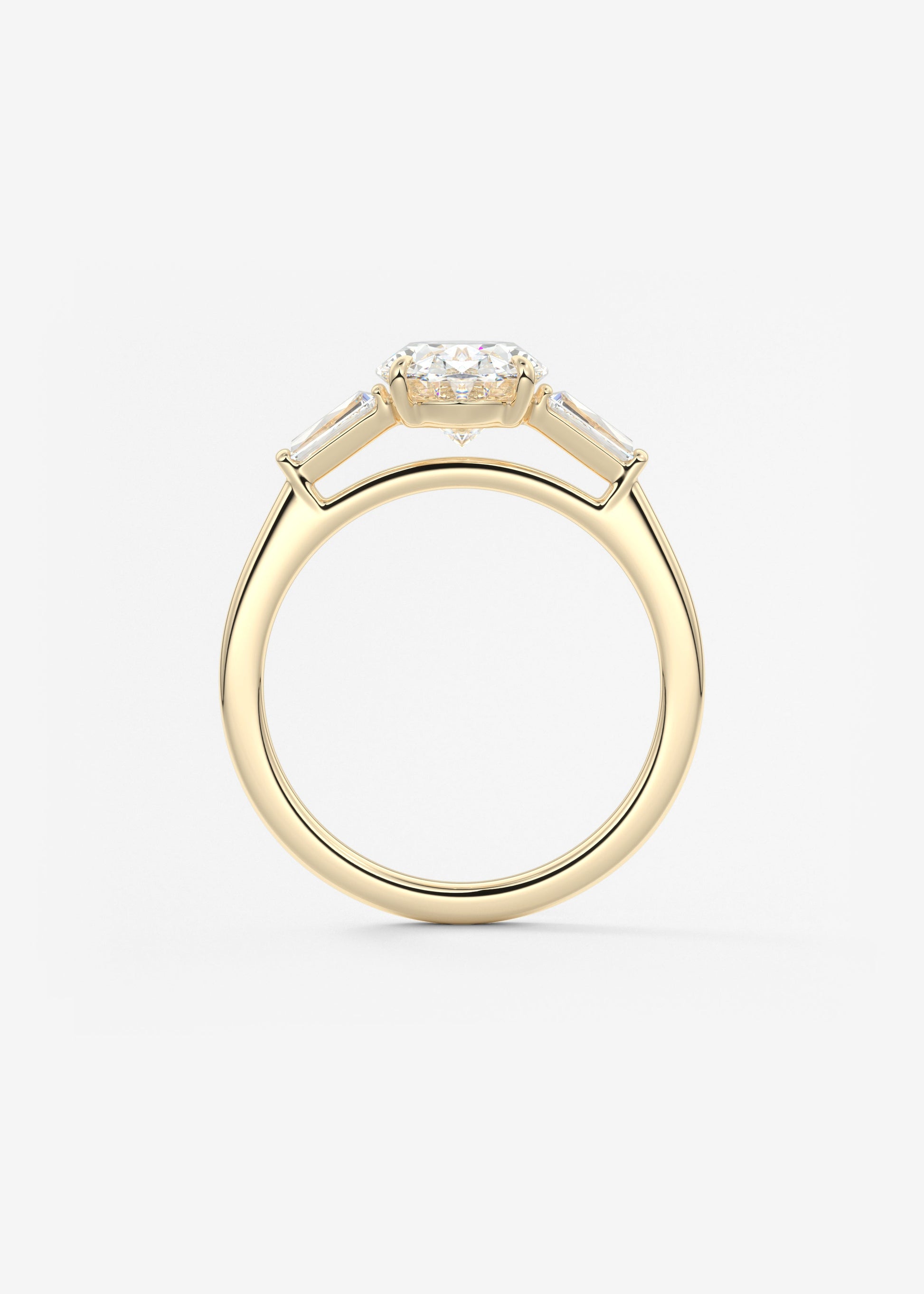 Oval Solitaire With Raised Basket Gallery Lab Grown Diamond Engagement Ring