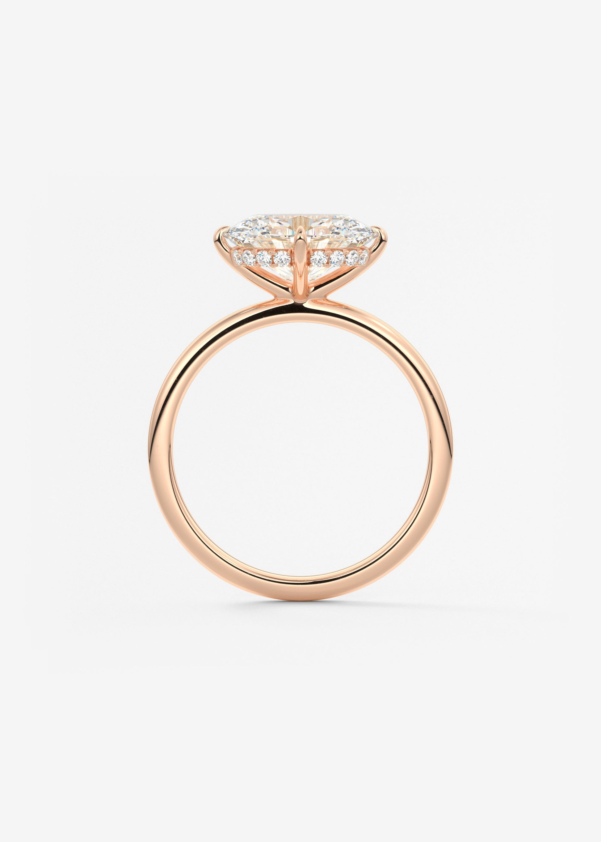 Oval Solitaire With Raised Basket Gallery Lab Grown Diamond Engagement Ring