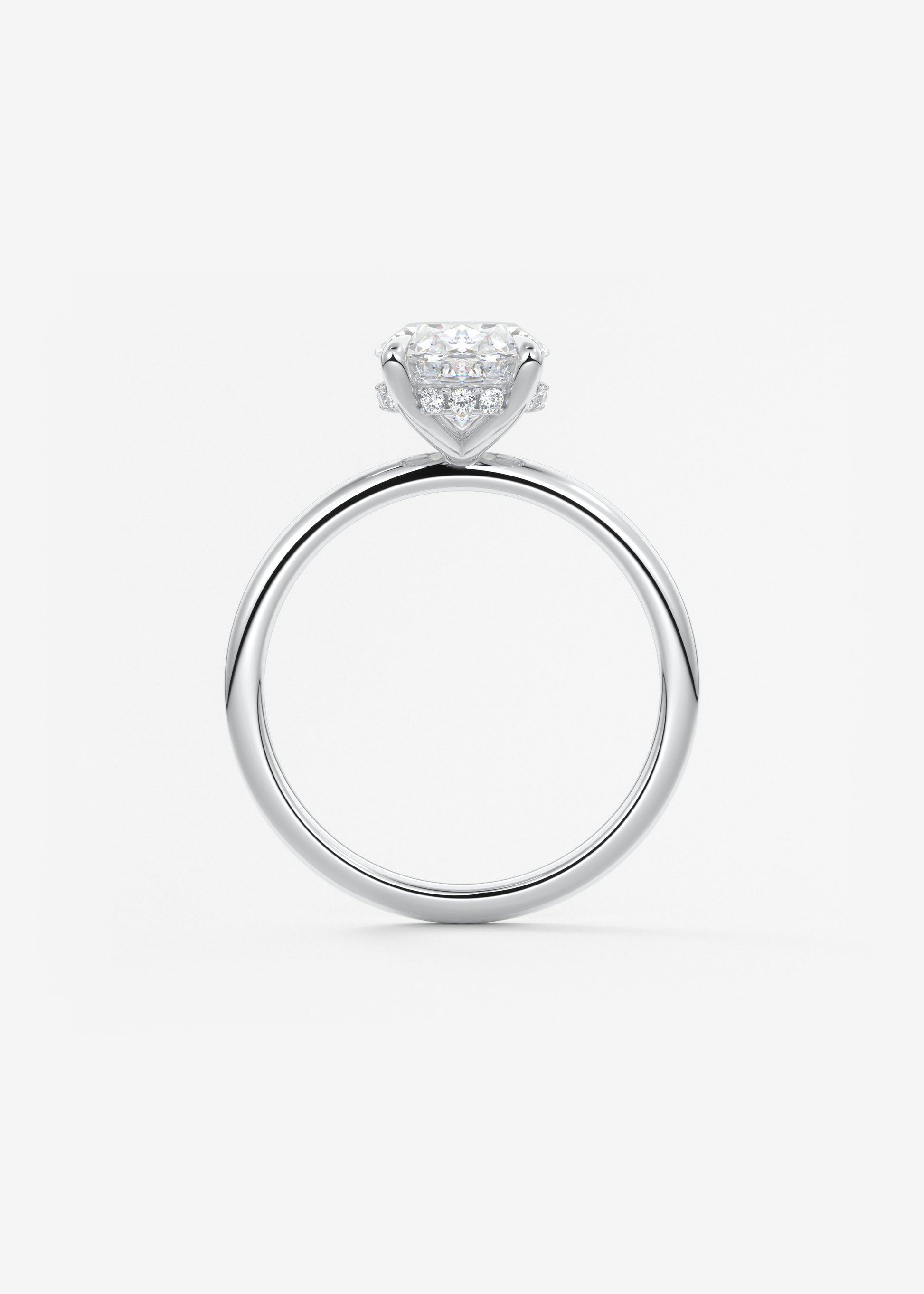 Oval Solitaire With Raised Basket Gallery Lab Grown Diamond Engagement Ring