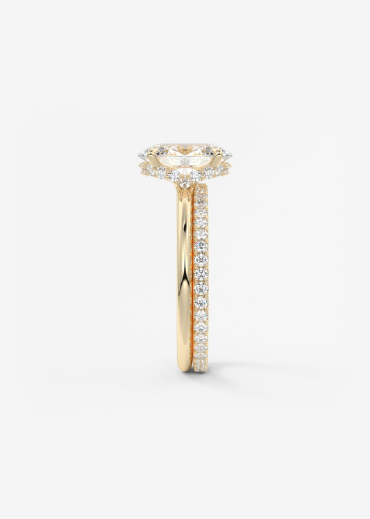 Oval Solitaire With Raised Basket Gallery Lab Grown Diamond Engagement Ring