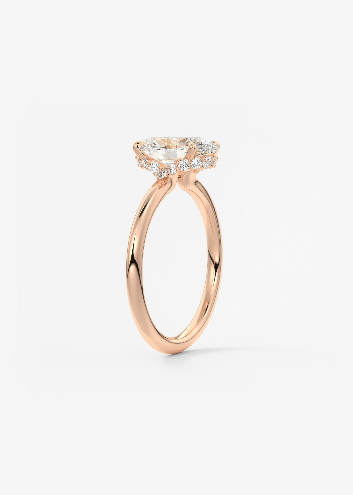 Oval Solitaire With Raised Basket Gallery Lab Grown Diamond Engagement Ring
