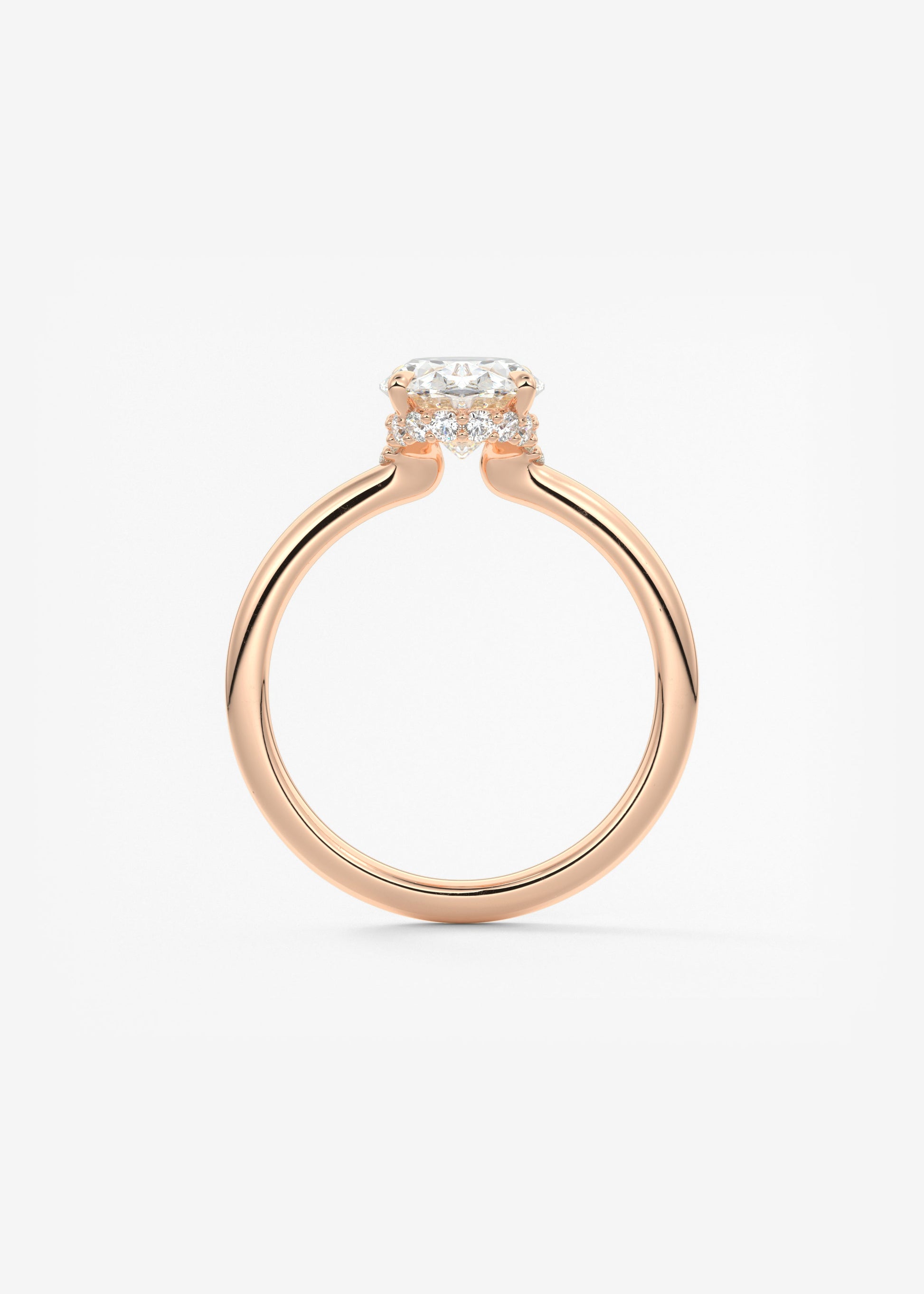 Oval Solitaire With Raised Basket Gallery Lab Grown Diamond Engagement Ring