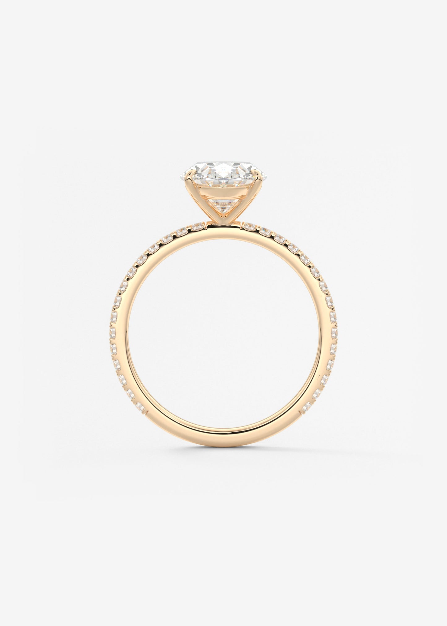 Oval Solitaire With Raised Basket Gallery Lab Grown Diamond Engagement Ring