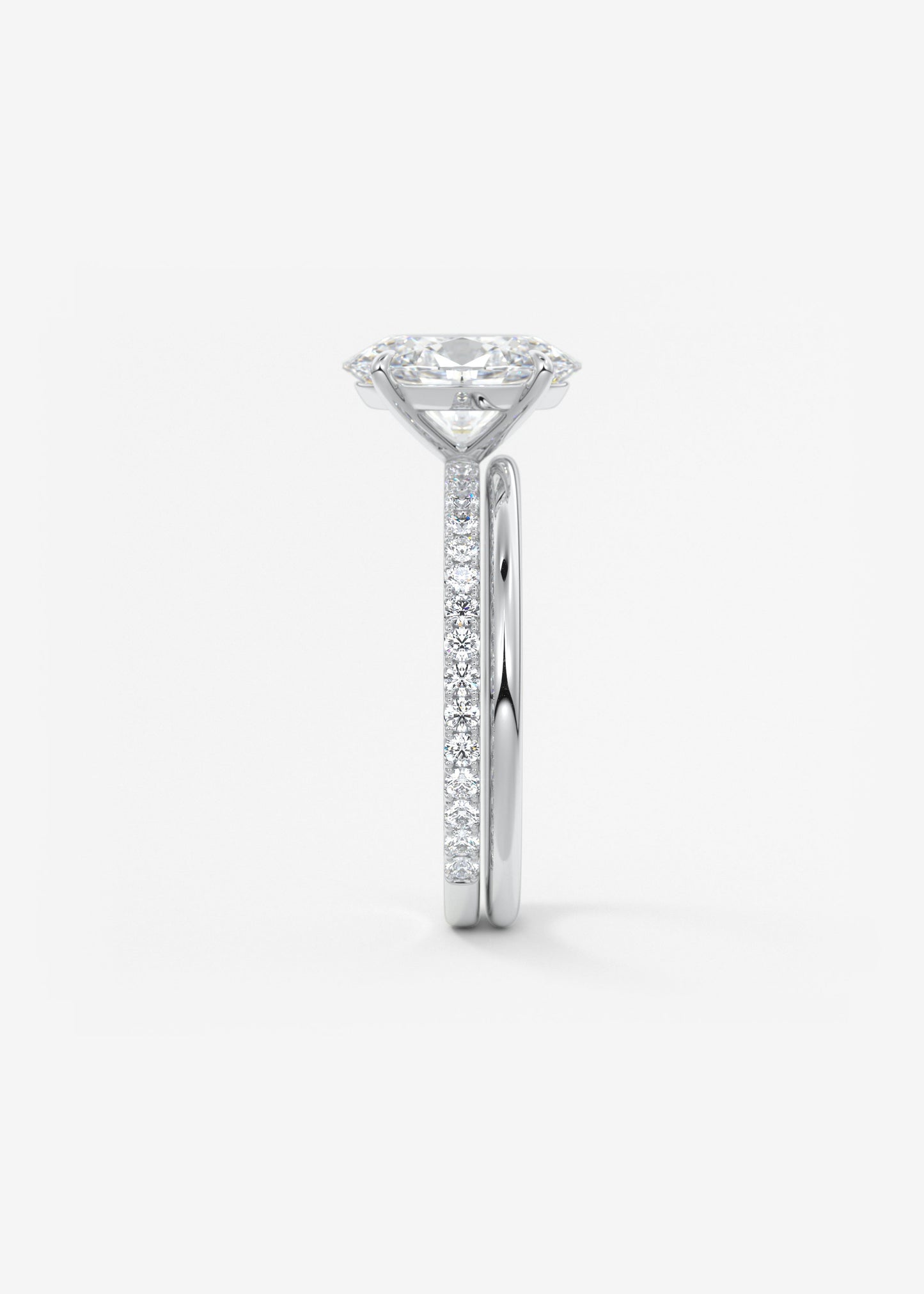 Oval Solitaire With Raised Basket Gallery Lab Grown Diamond Engagement Ring