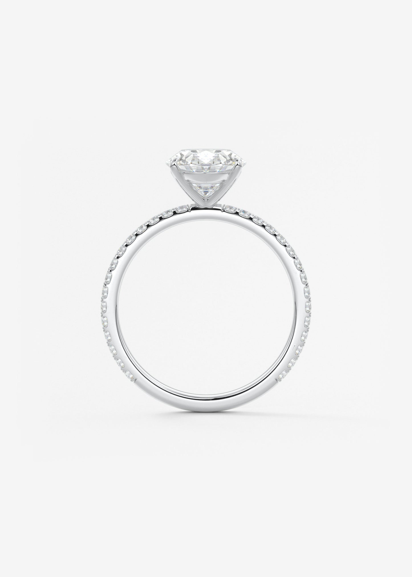 Oval Solitaire With Raised Basket Gallery Lab Grown Diamond Engagement Ring