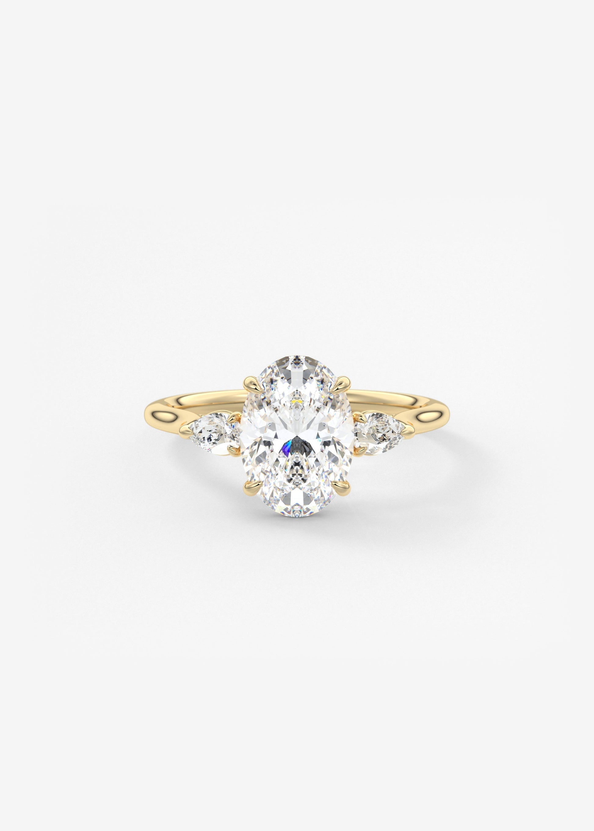 Oval Solitaire With Raised Basket Gallery Lab Grown Diamond Engagement Ring