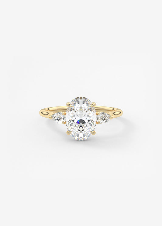 Oval Solitaire With Raised Basket Gallery Lab Grown Diamond Engagement Ring