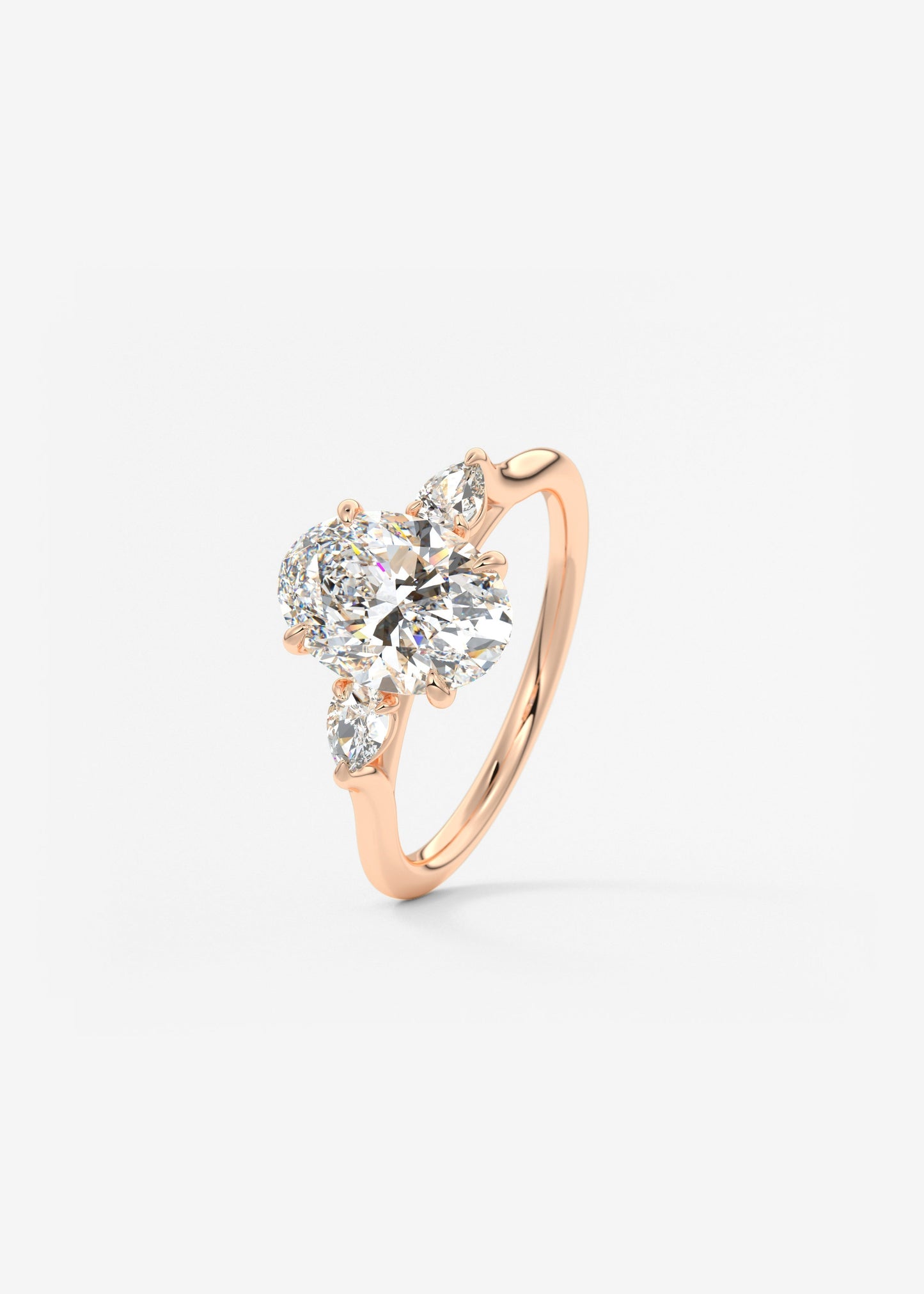 Oval Solitaire With Raised Basket Gallery Lab Grown Diamond Engagement Ring
