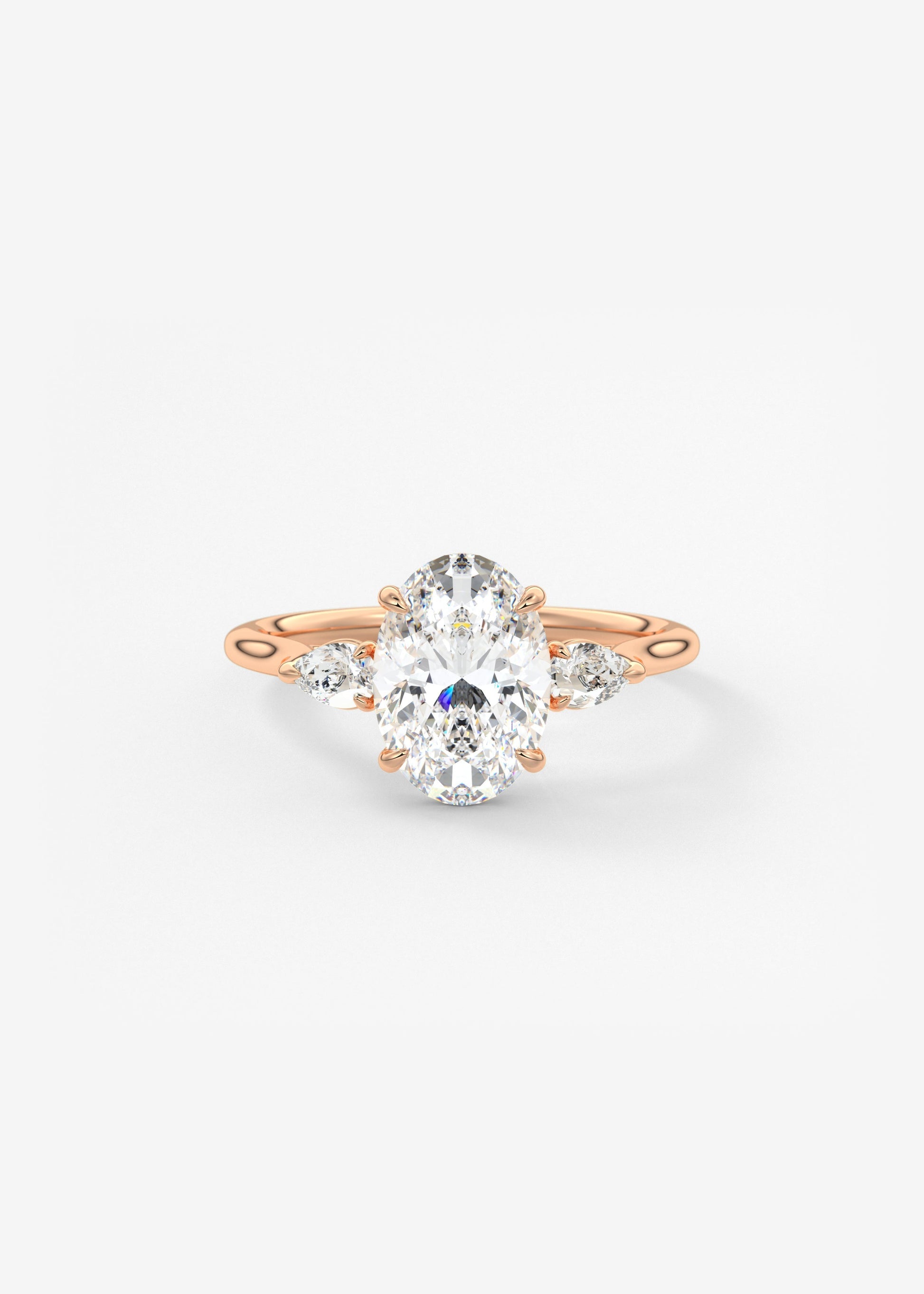 Oval Solitaire With Raised Basket Gallery Lab Grown Diamond Engagement Ring