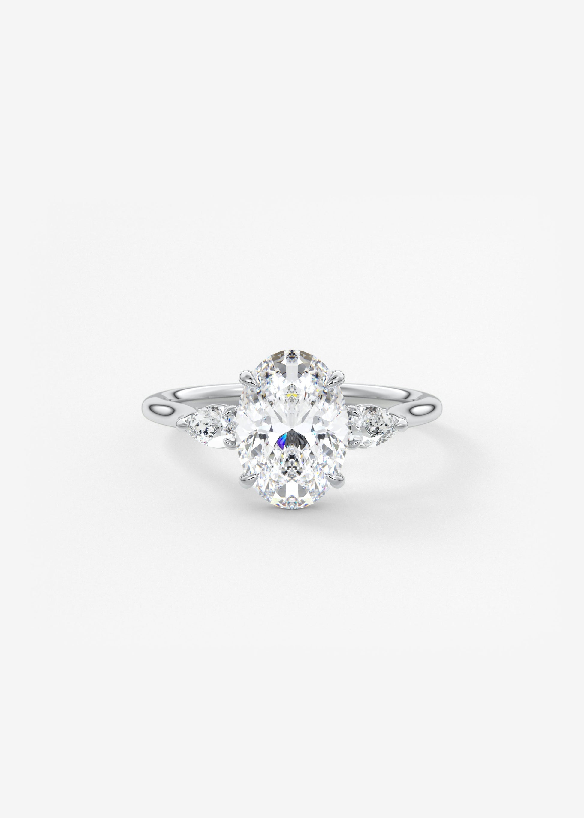 Oval Solitaire With Raised Basket Gallery Lab Grown Diamond Engagement Ring
