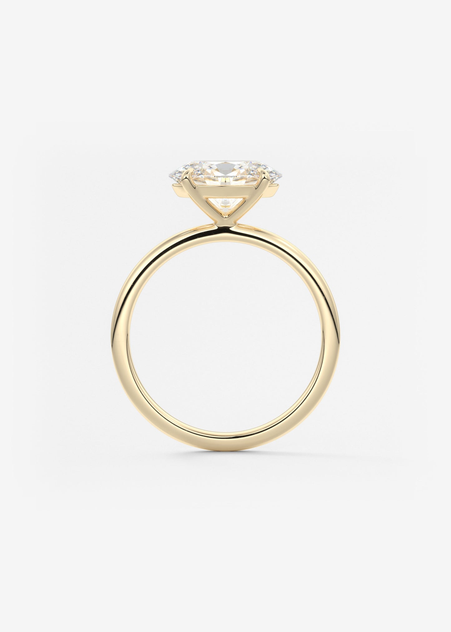 Oval Solitaire With Raised Basket Gallery Lab Grown Diamond Engagement Ring