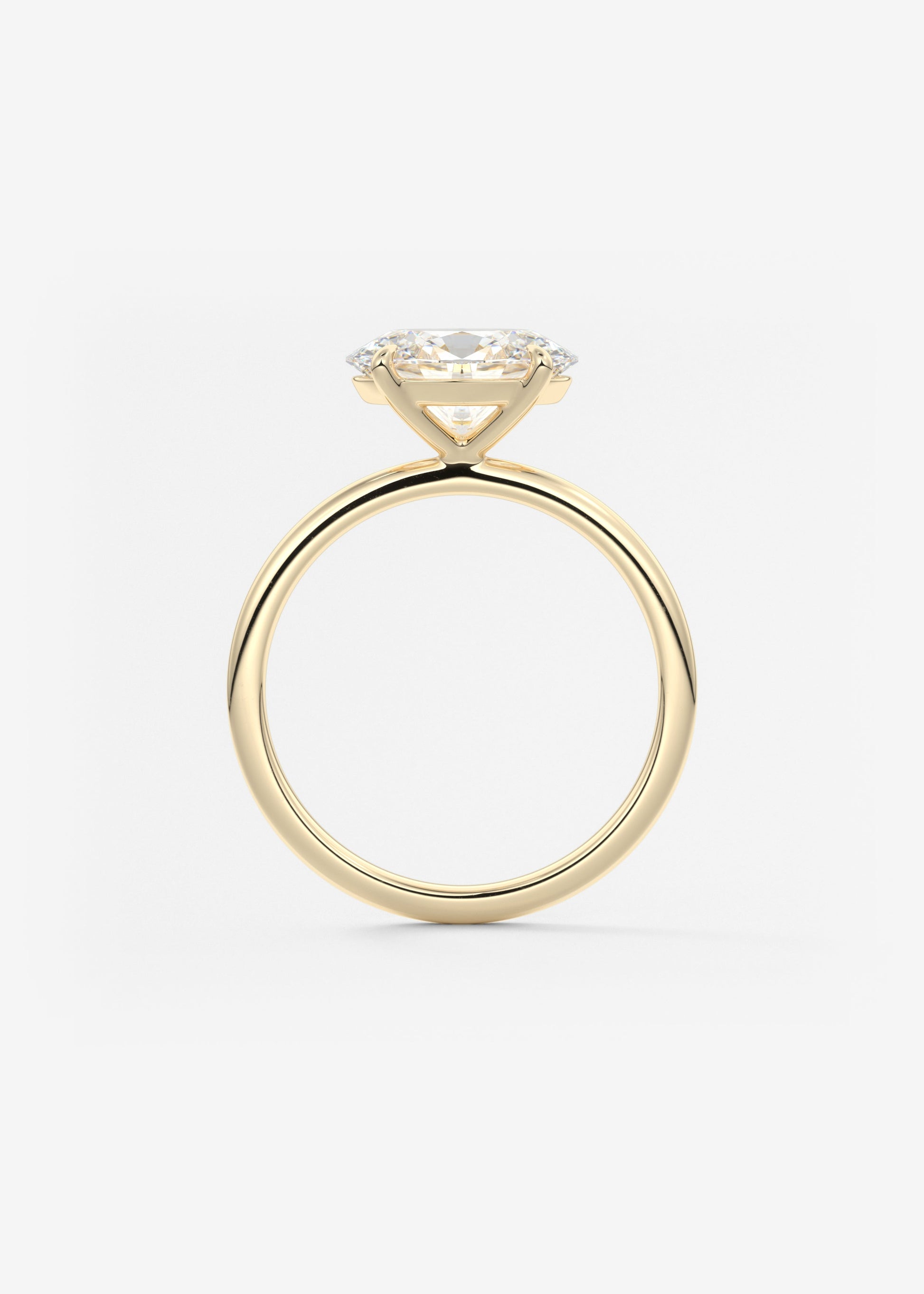 Oval Solitaire With Raised Basket Gallery Lab Grown Diamond Engagement Ring